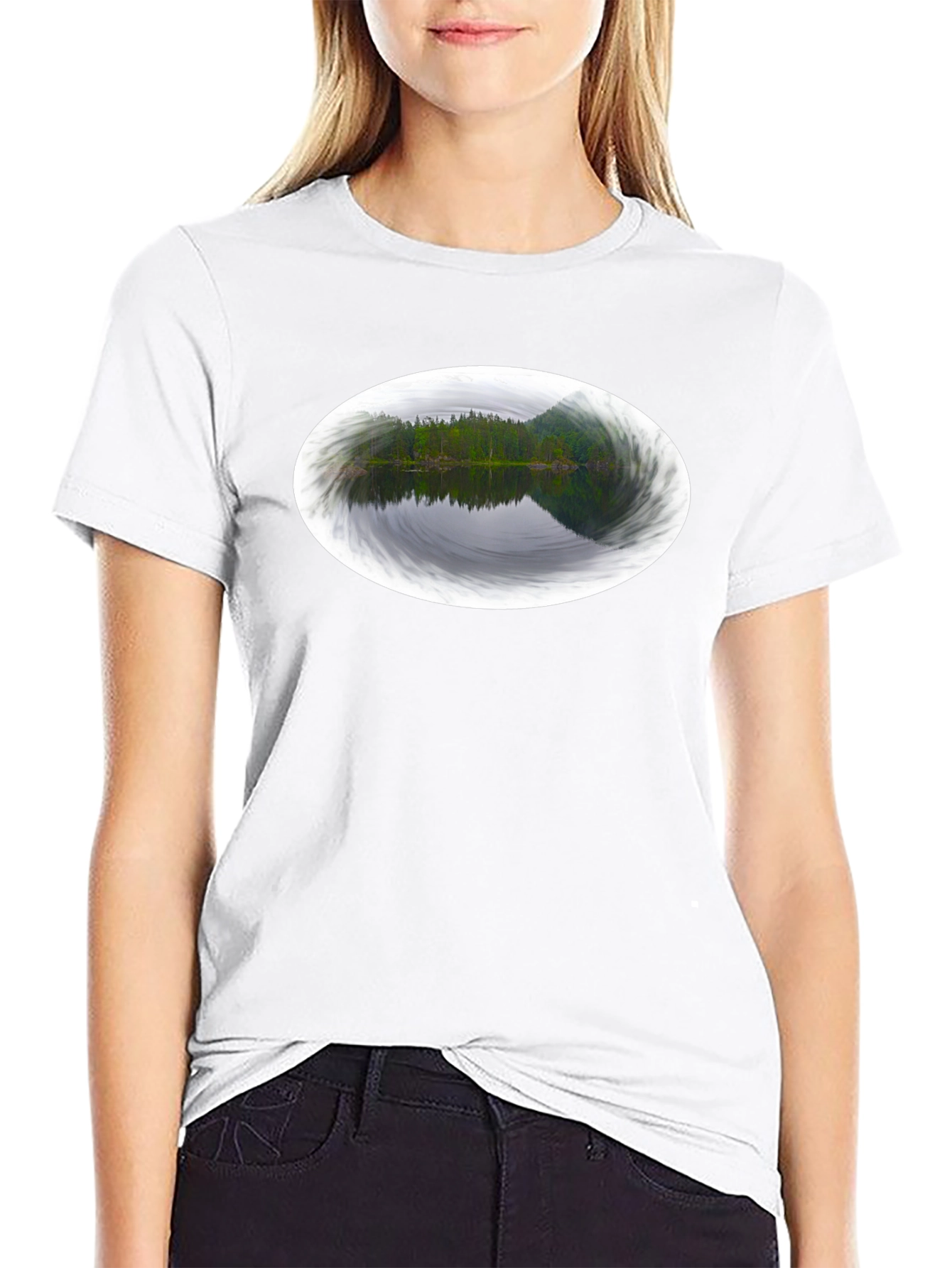 Nature Reflection Black Tee