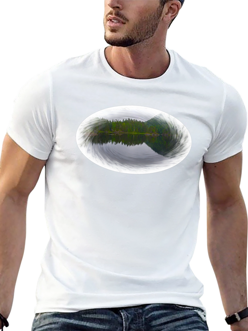 Nature Reflection Black Tee