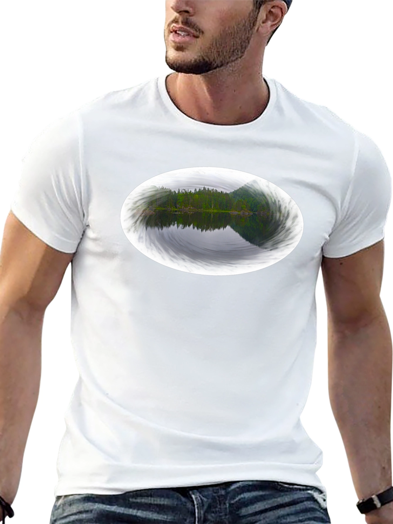 Nature Reflection Black Tee