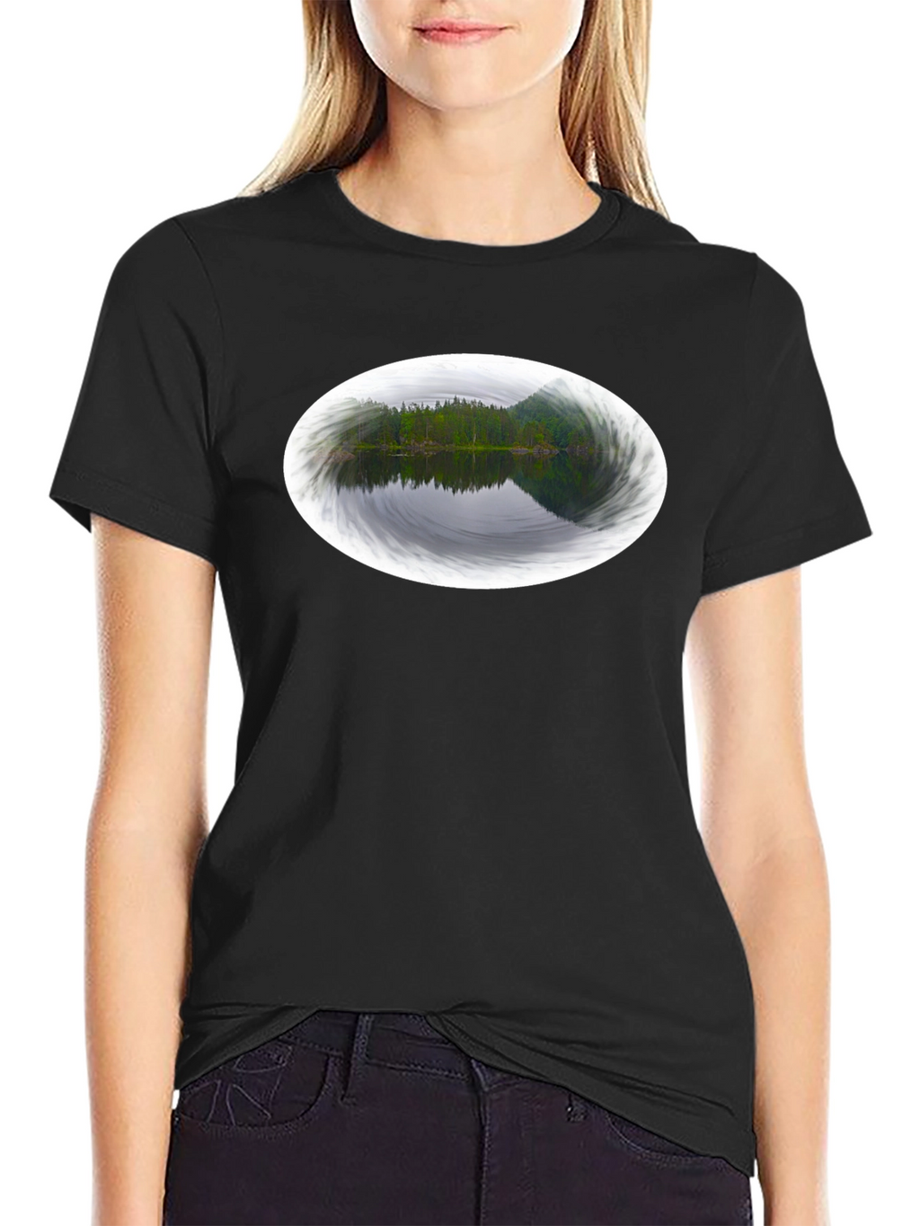 Nature Reflection Black Tee