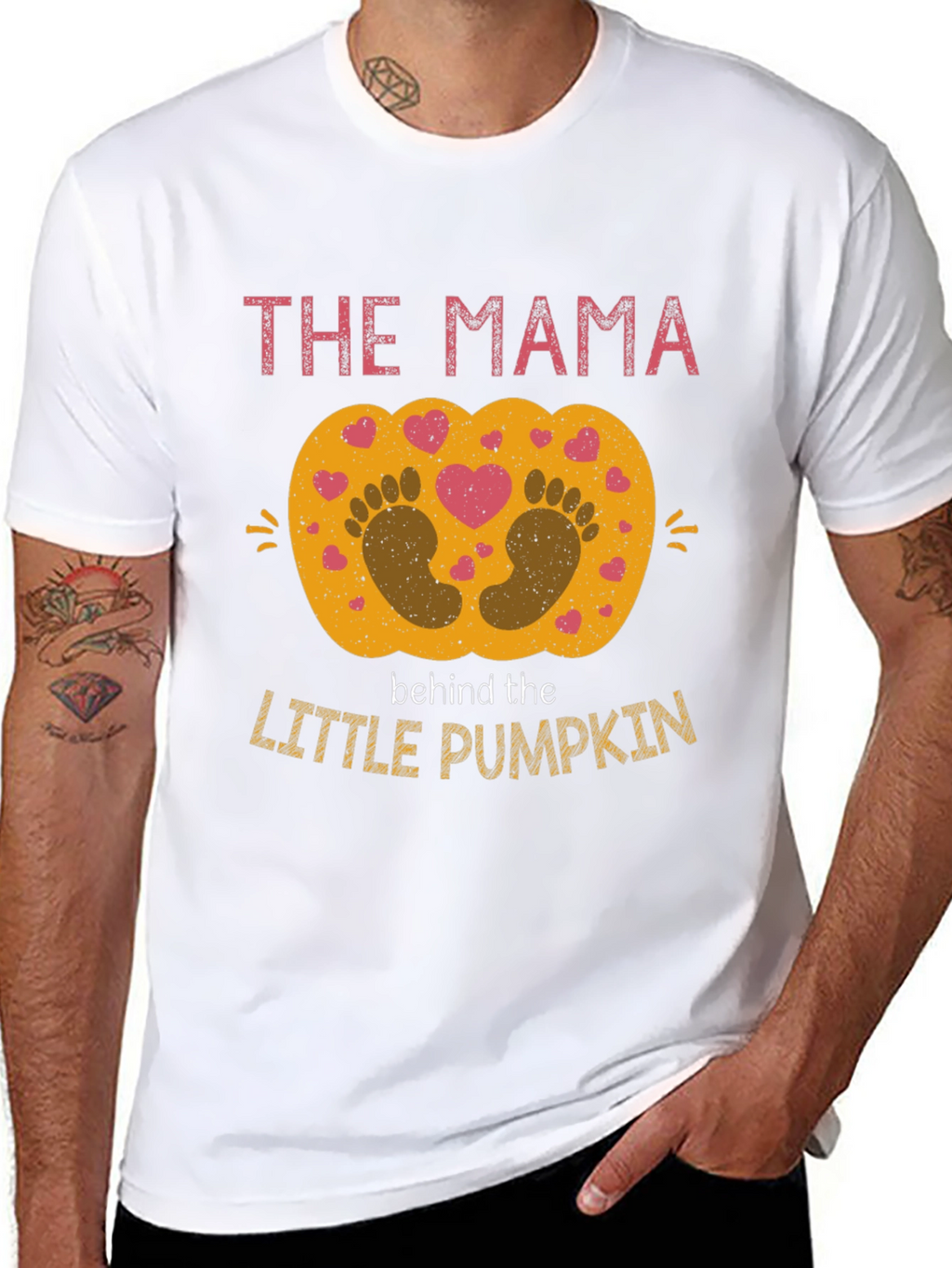 Mama Behind The Little Pumpkin Pregnancy Shirt