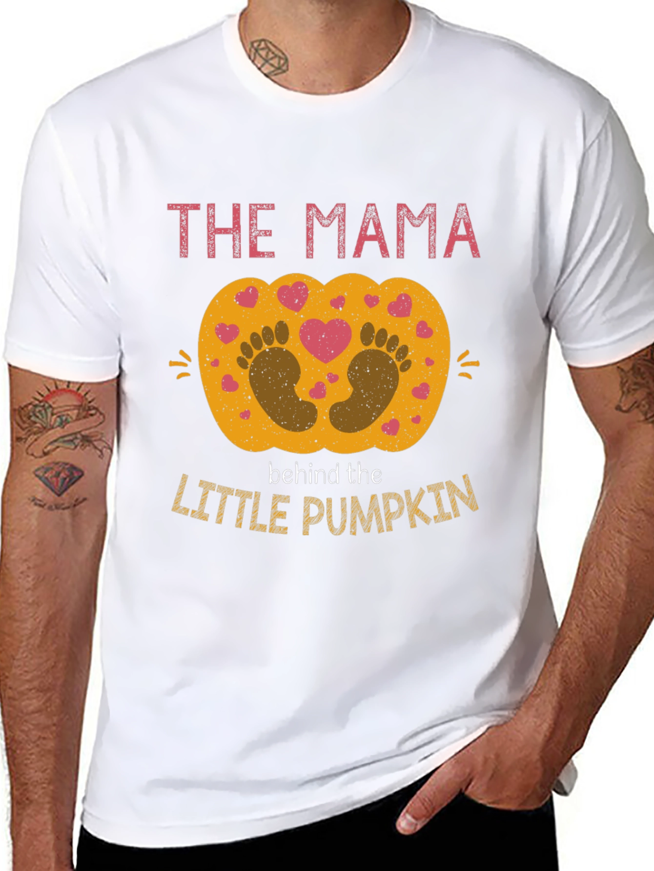 Mama Behind The Little Pumpkin Pregnancy Shirt