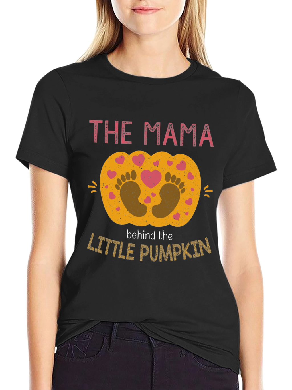 Mama Behind The Little Pumpkin Pregnancy Shirt