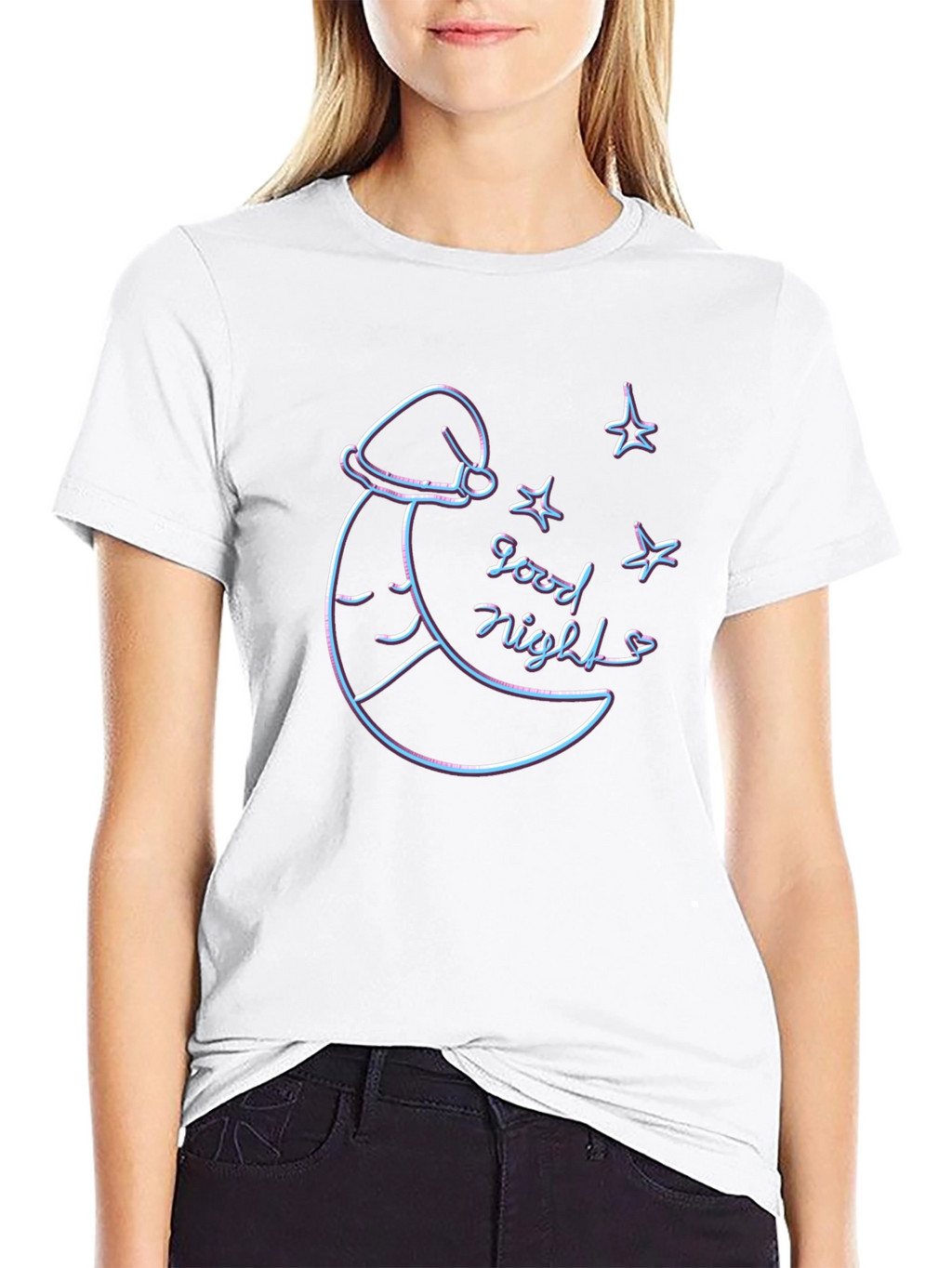 Good Night Moon Graphic Tee - Black T-Shirt