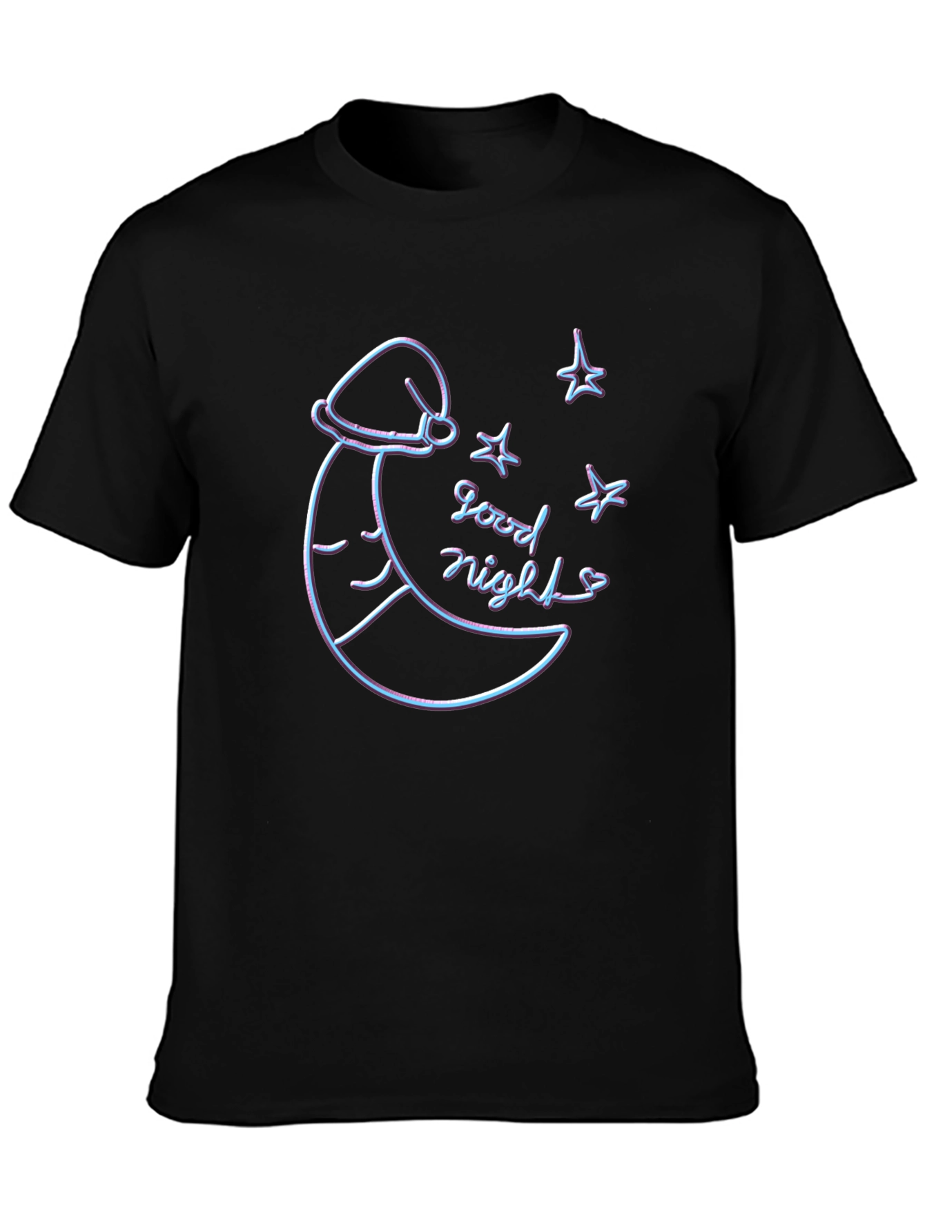 Good Night Moon Graphic Tee - Black T-Shirt