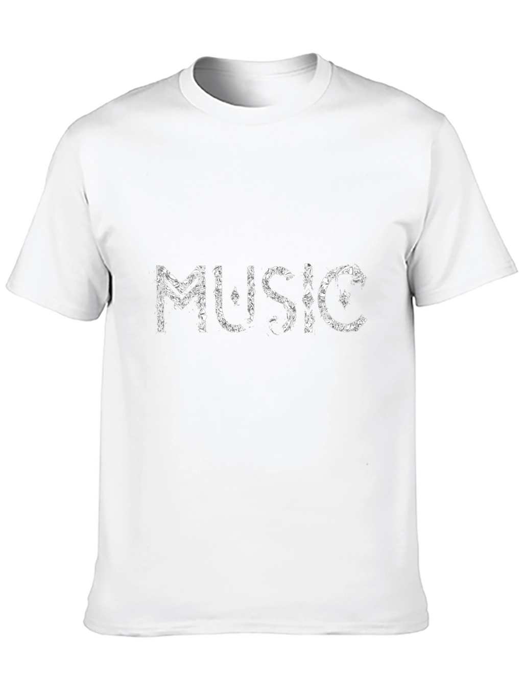 Music Graphic Print Black T-Shirt
