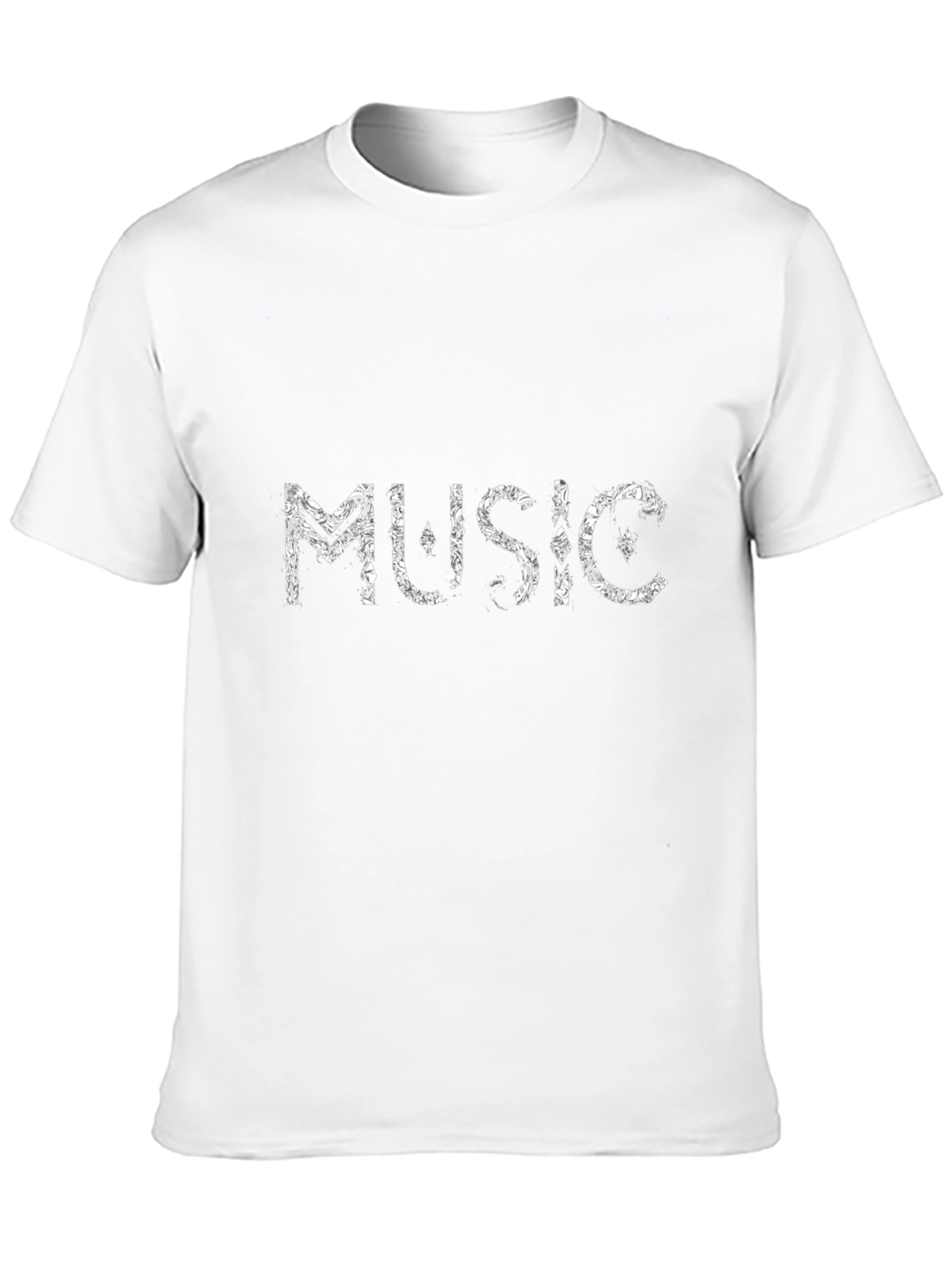 Music Graphic Print Black T-Shirt