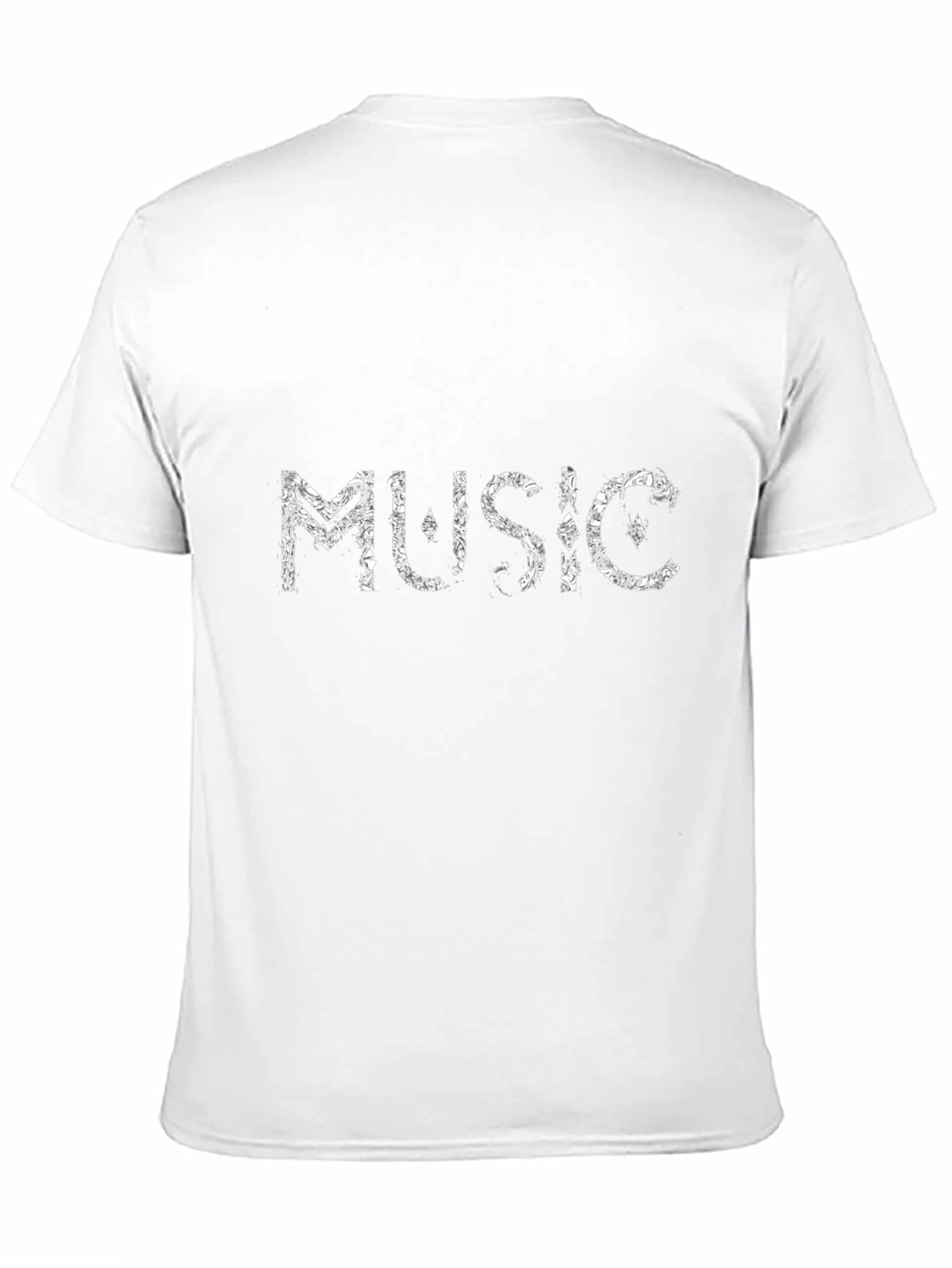 Music Graphic Print Black T-Shirt