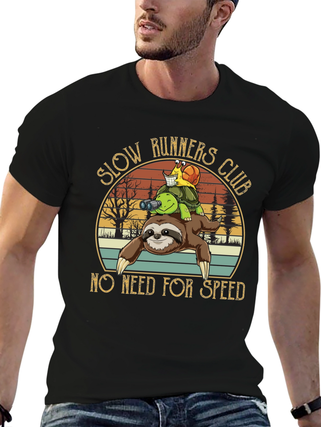 Slow Runners Club Novelty Graphic T-Shirt
