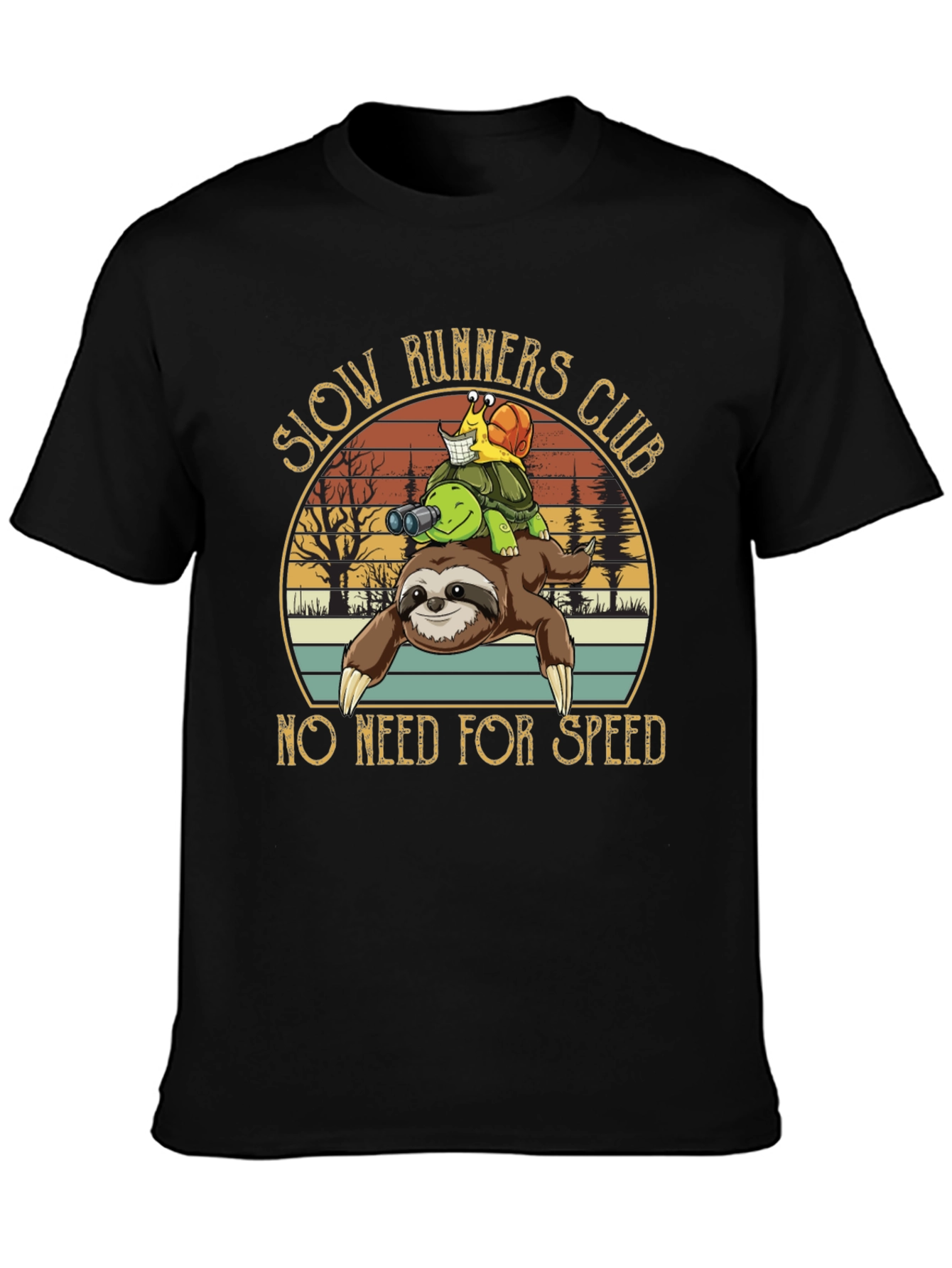 Slow Runners Club Novelty Graphic T-Shirt
