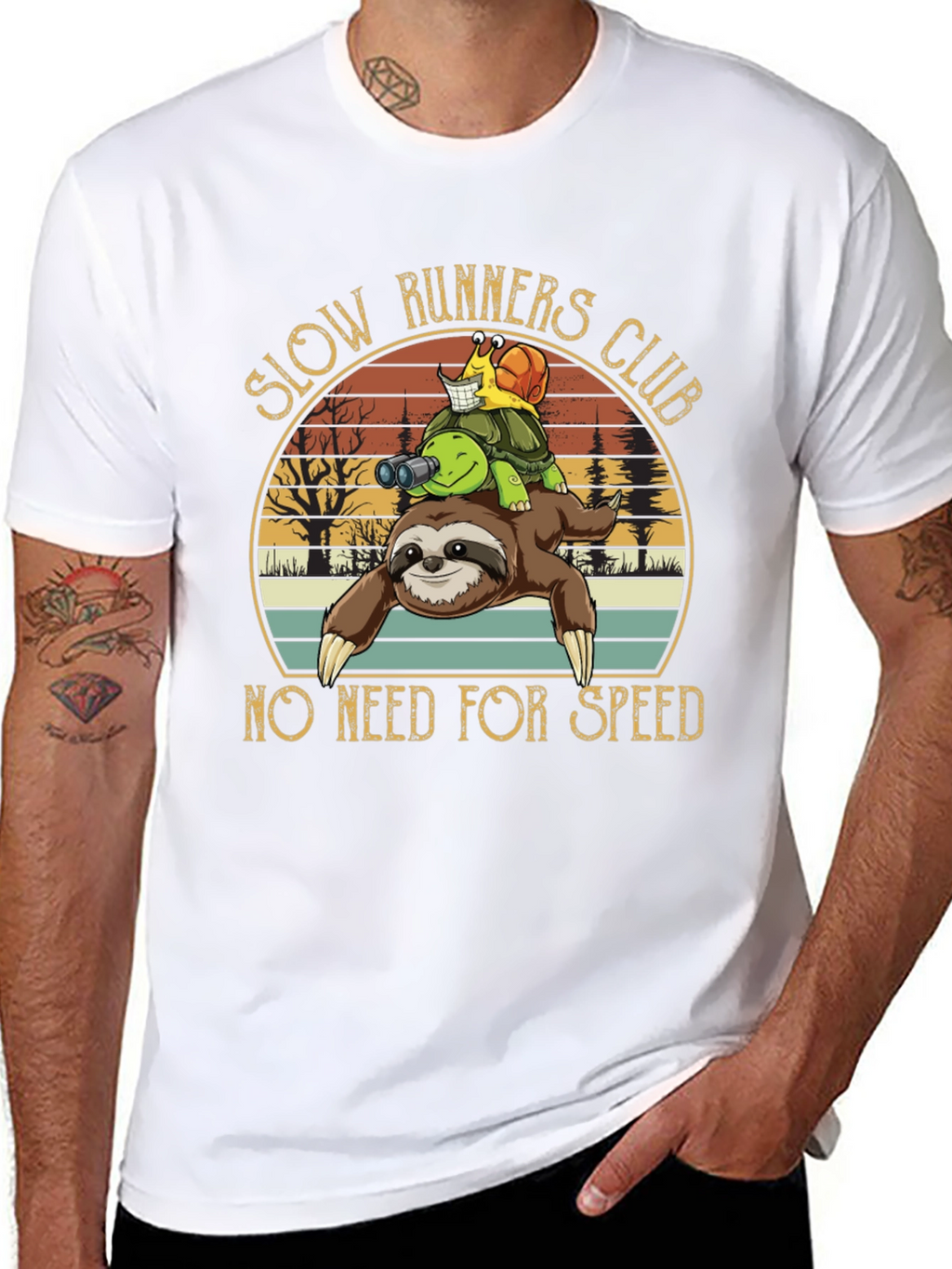 Slow Runners Club Novelty Graphic T-Shirt