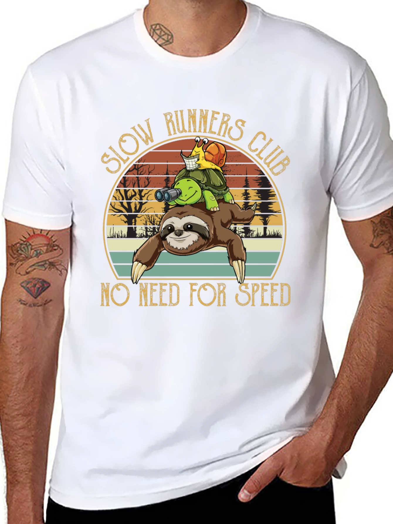 Slow Runners Club Novelty Graphic T-Shirt