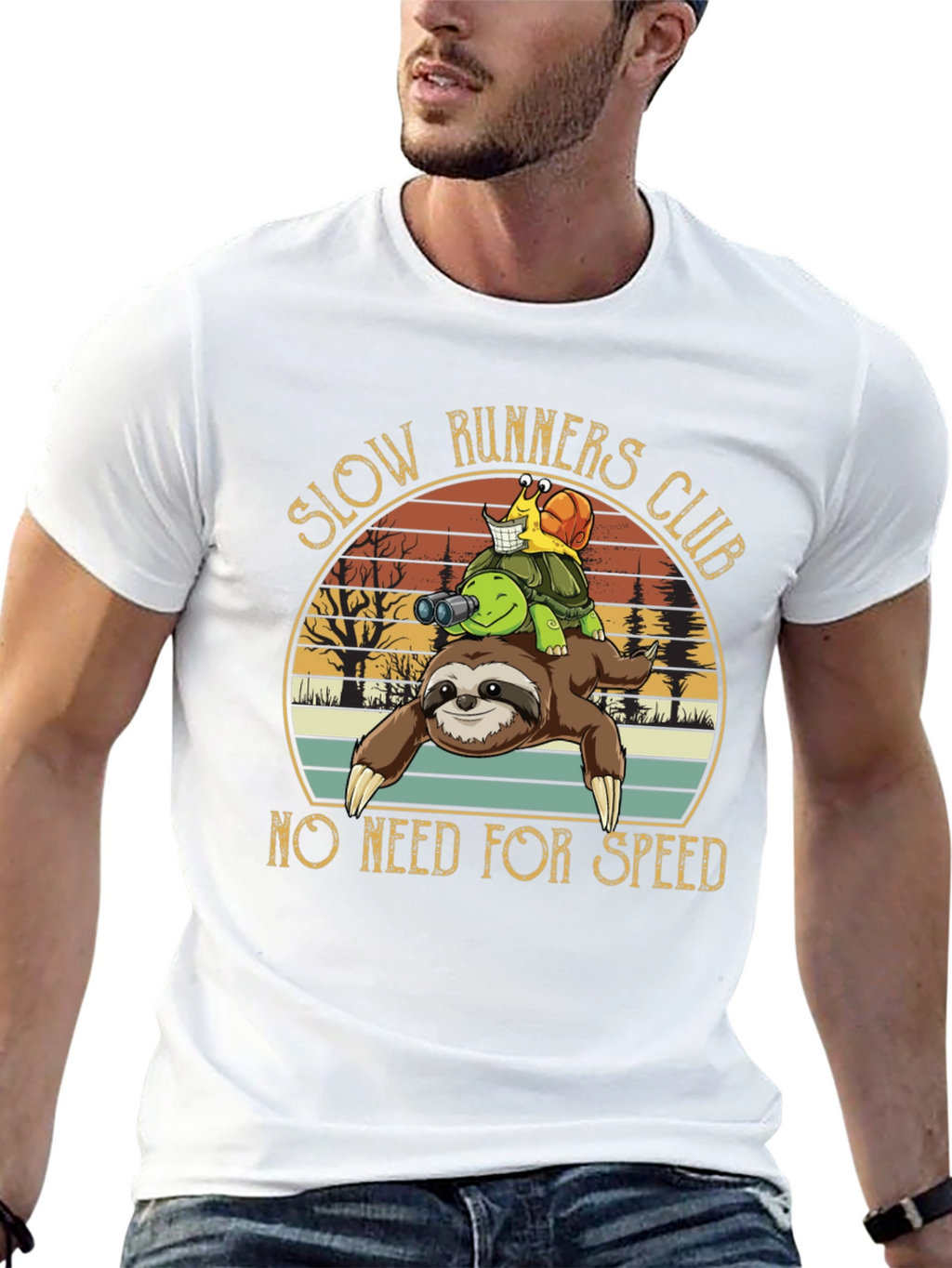 Slow Runners Club Novelty Graphic T-Shirt