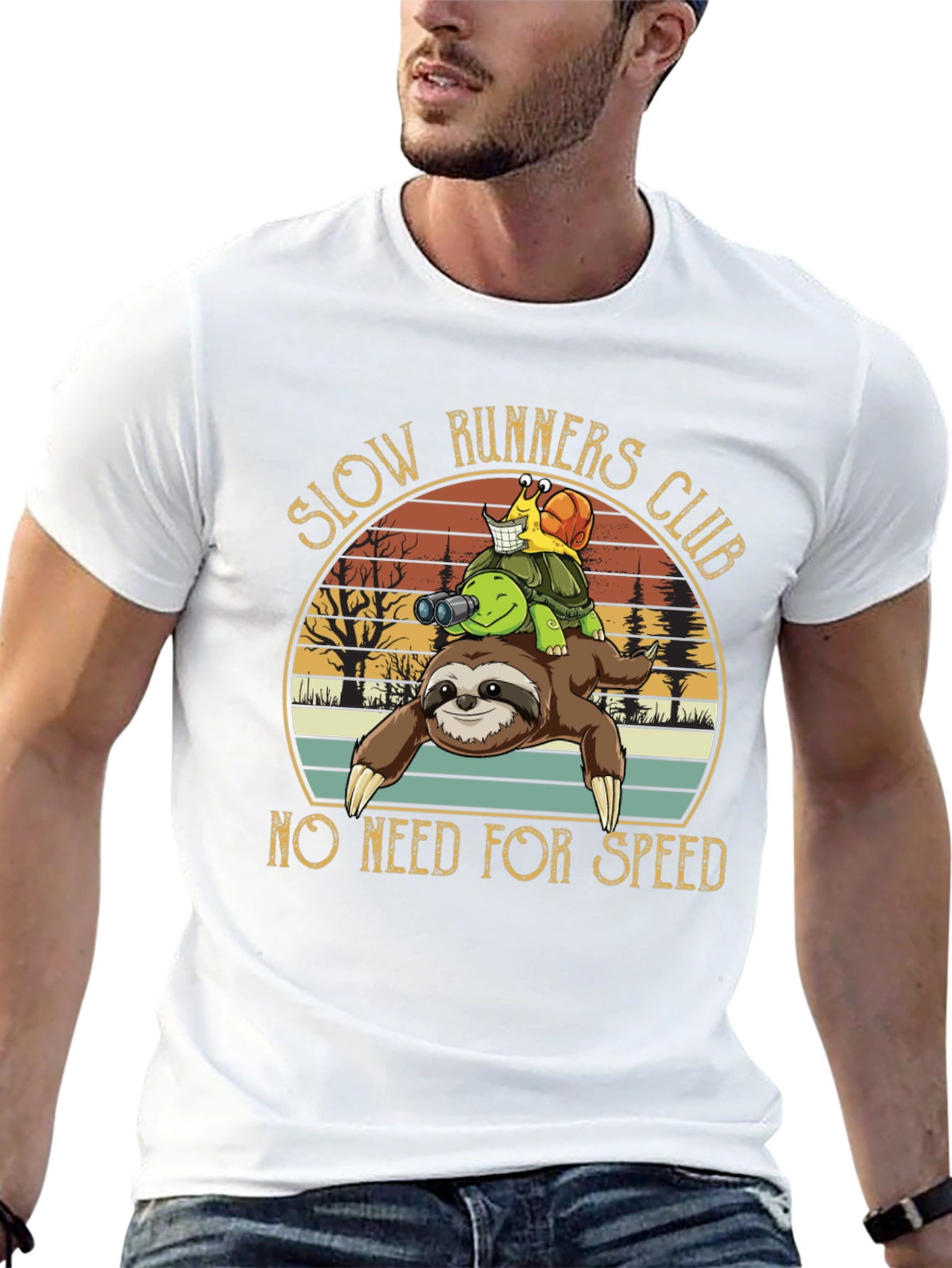 Slow Runners Club Novelty Graphic T-Shirt