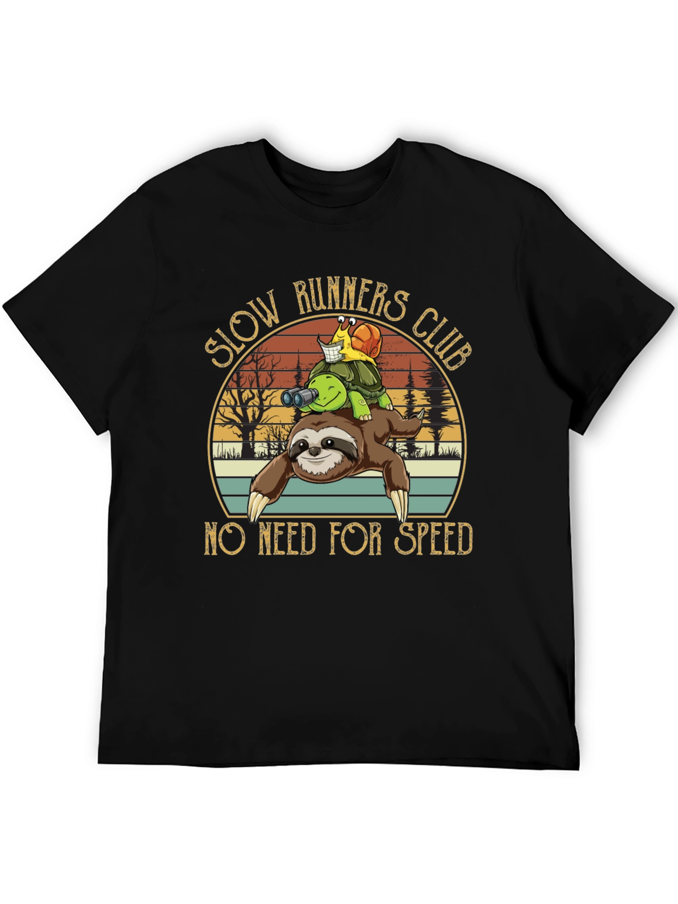 Slow Runners Club Novelty Graphic T-Shirt
