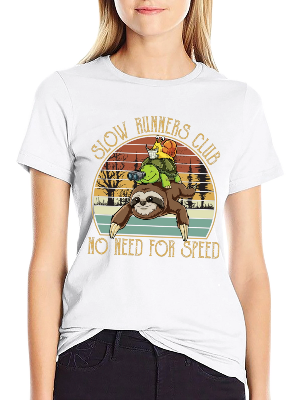 Slow Runners Club Novelty Graphic T-Shirt