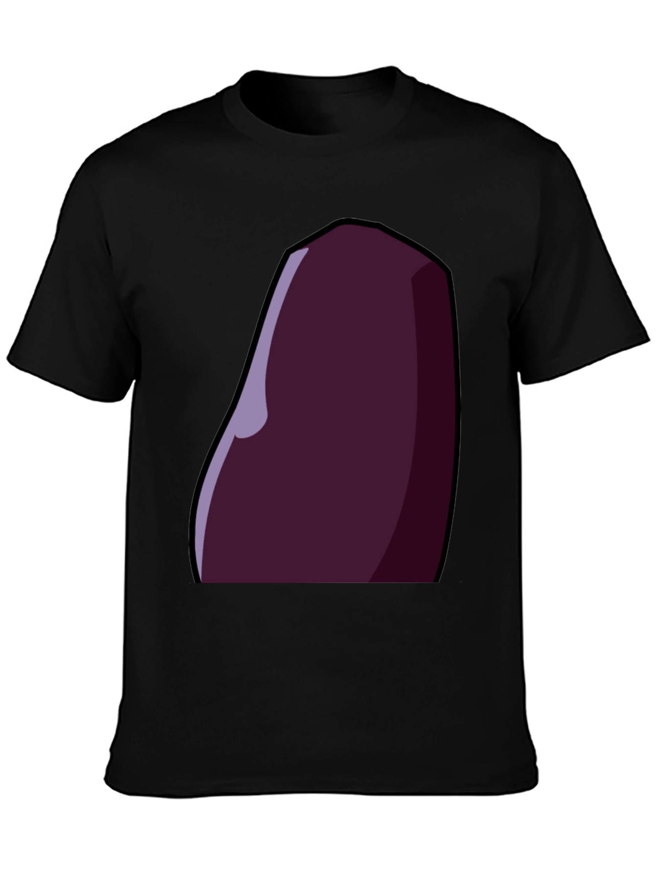 Stylized Eggplant Graphic Tee - Dark Humor Apparel
