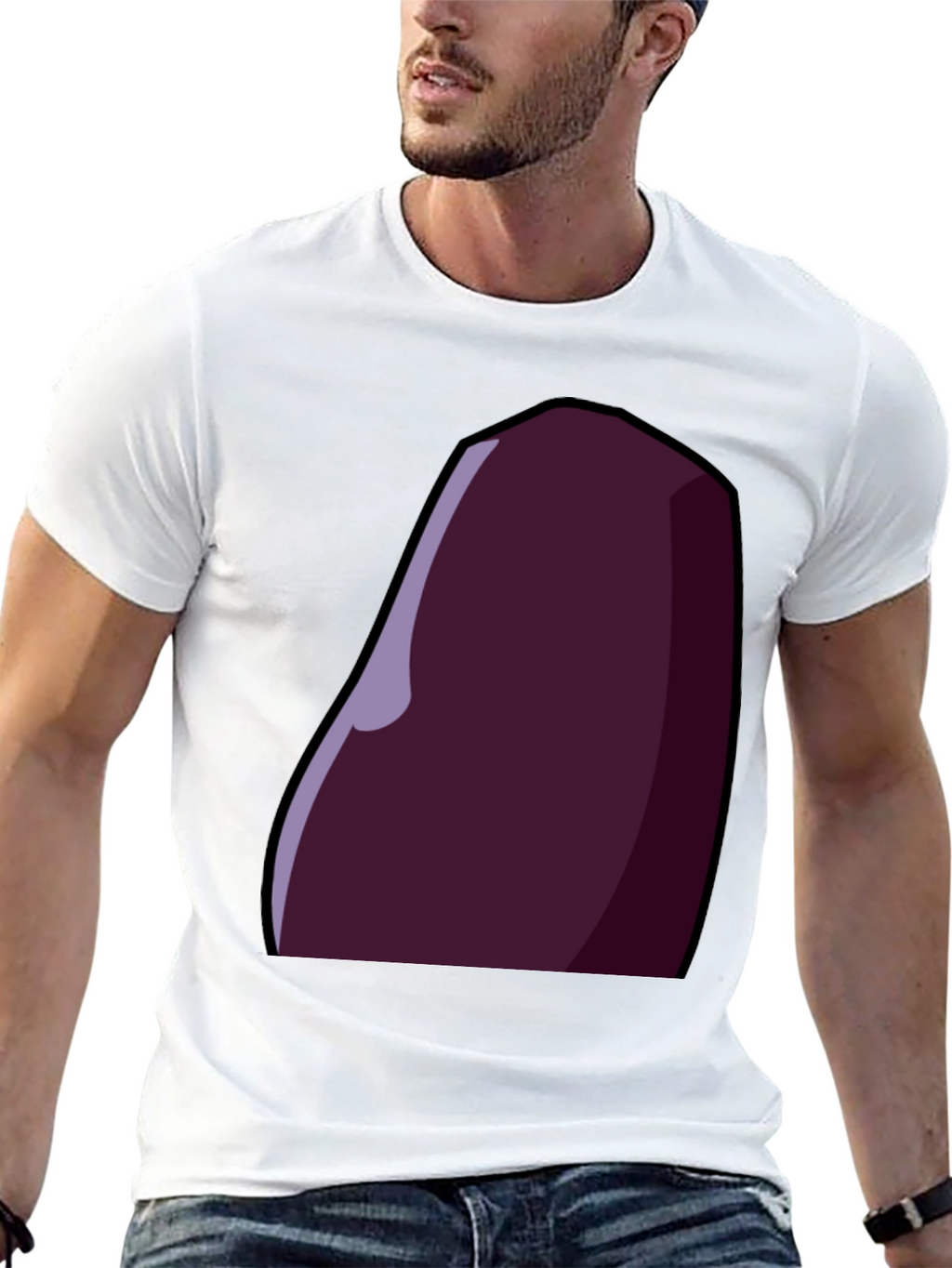 Stylized Eggplant Graphic Tee - Dark Humor Apparel