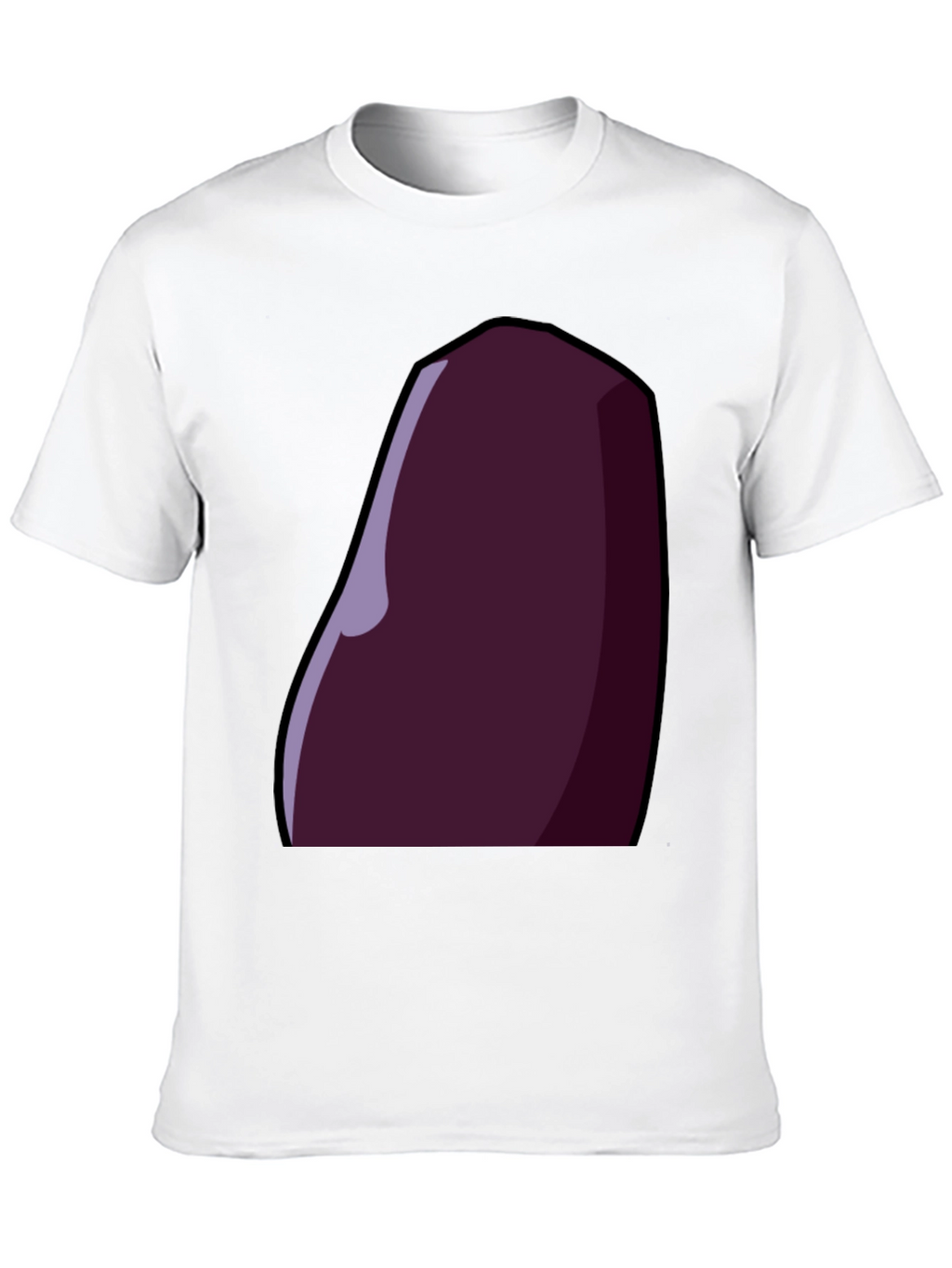Stylized Eggplant Graphic Tee - Dark Humor Apparel