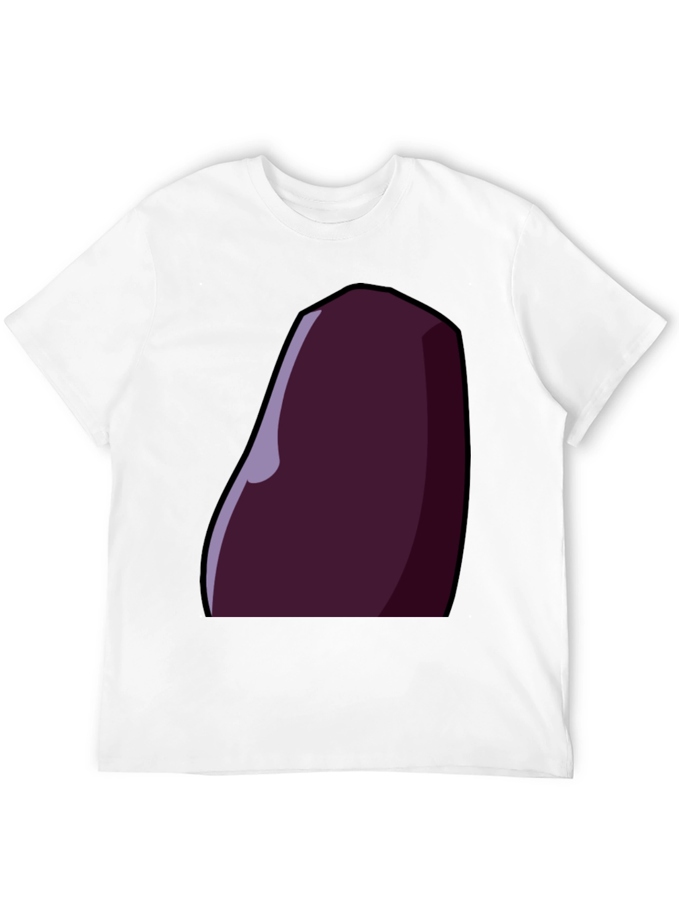 Stylized Eggplant Graphic Tee - Dark Humor Apparel