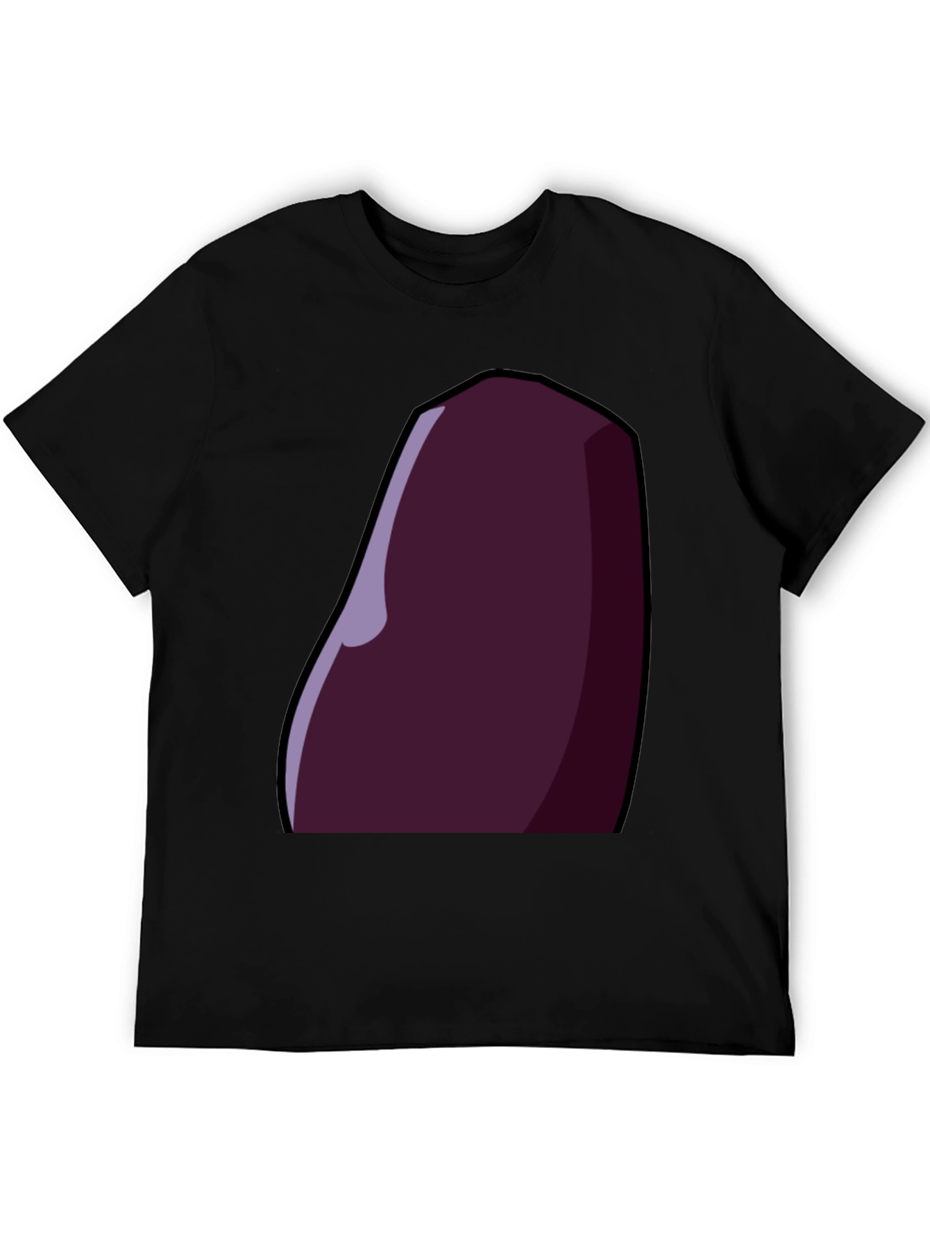 Stylized Eggplant Graphic Tee - Dark Humor Apparel