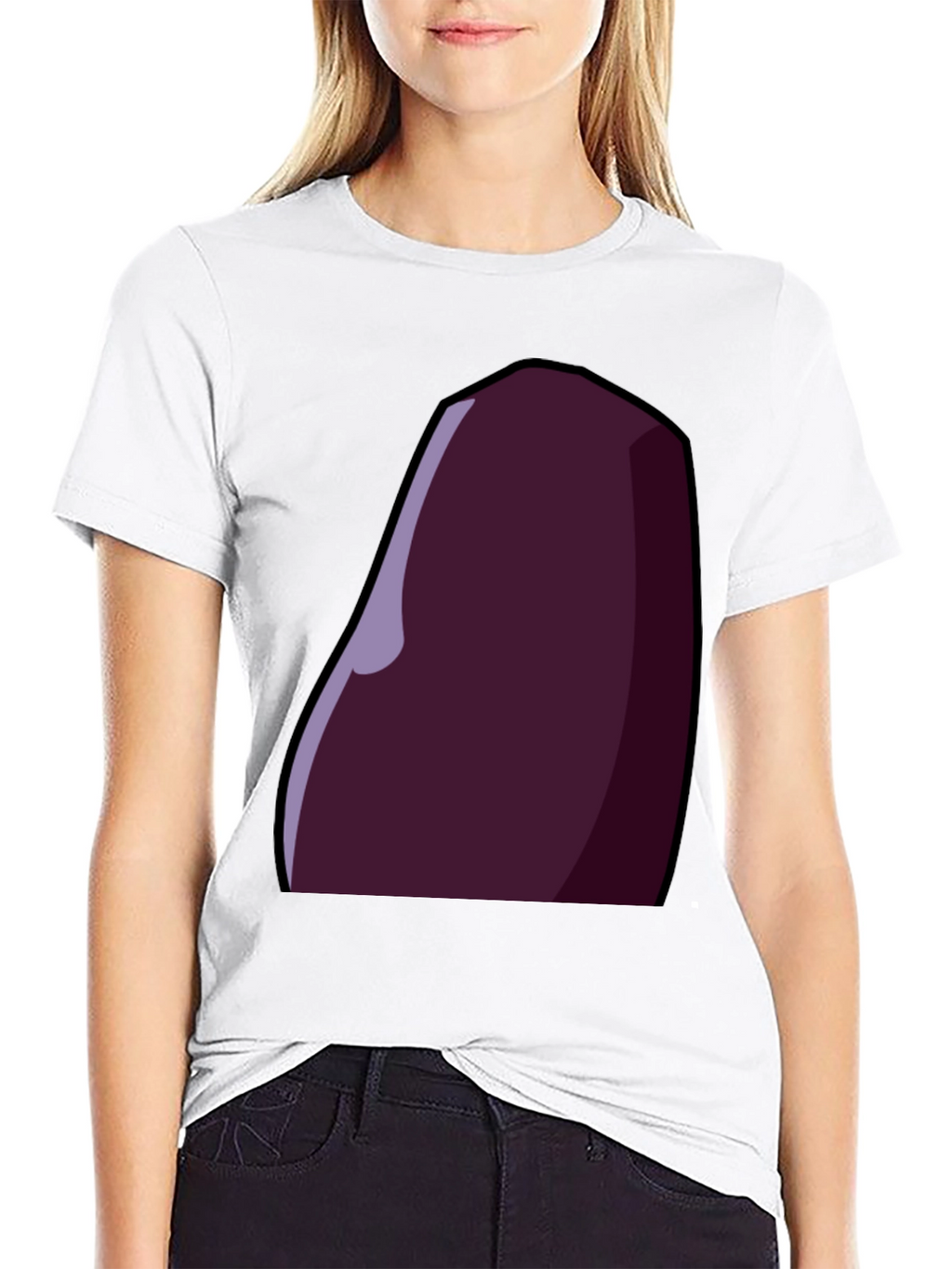 Stylized Eggplant Graphic Tee - Dark Humor Apparel