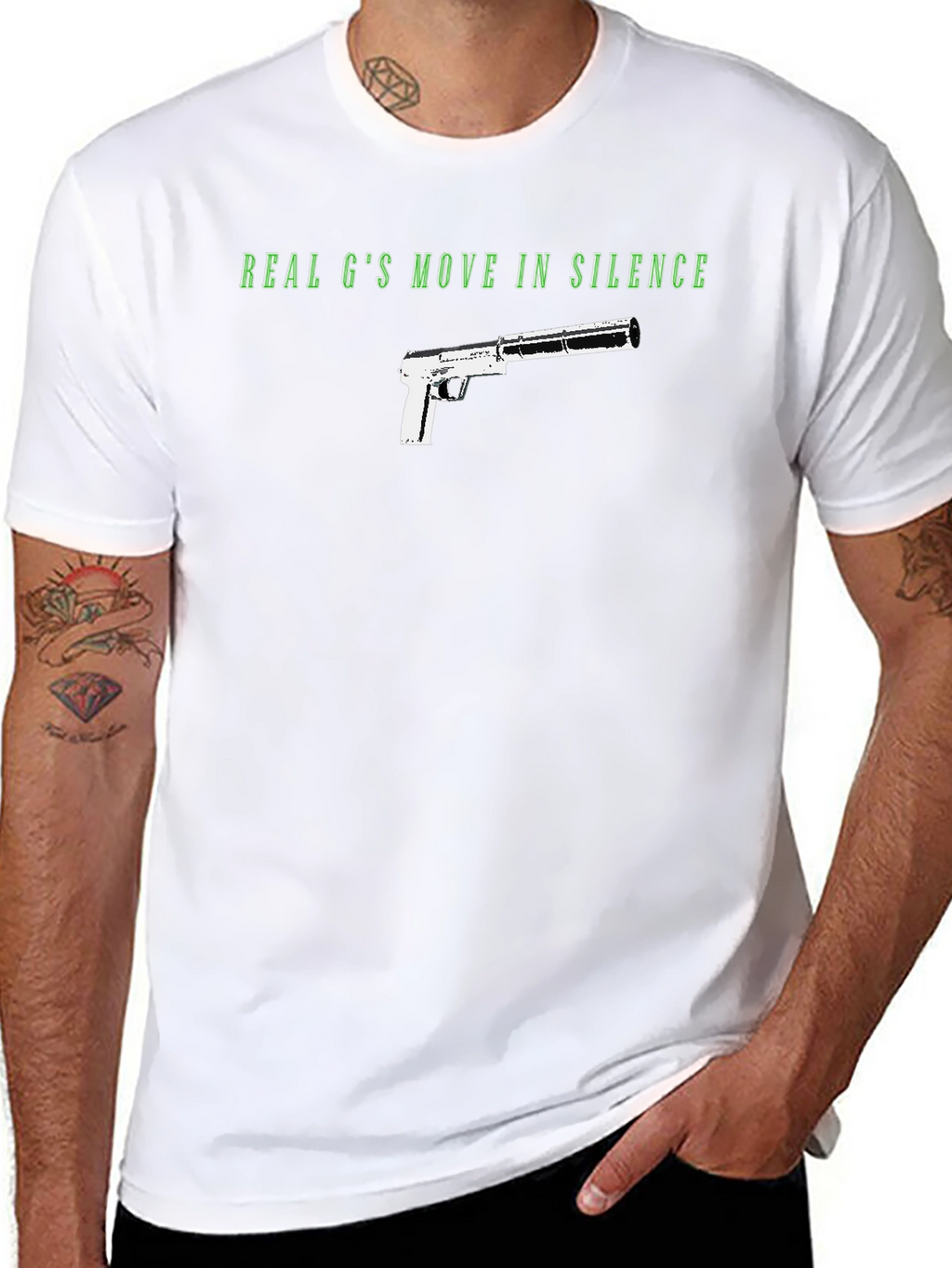 Real Gs Move in Silence Graphic T-Shirt