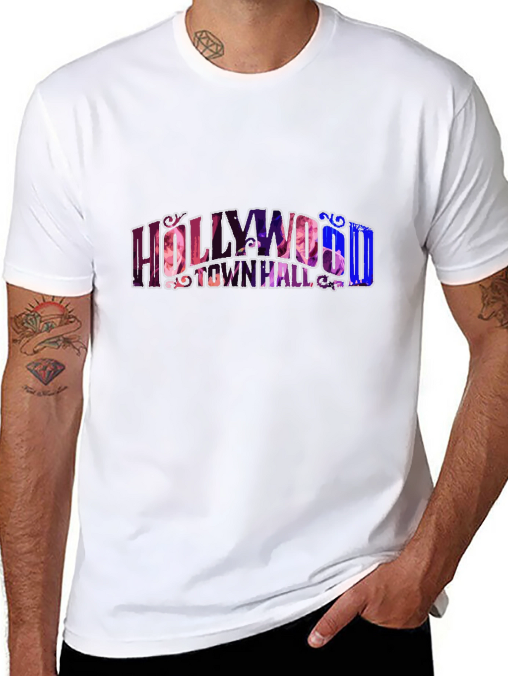 Hollywood Town Hall Black Graphic Tee