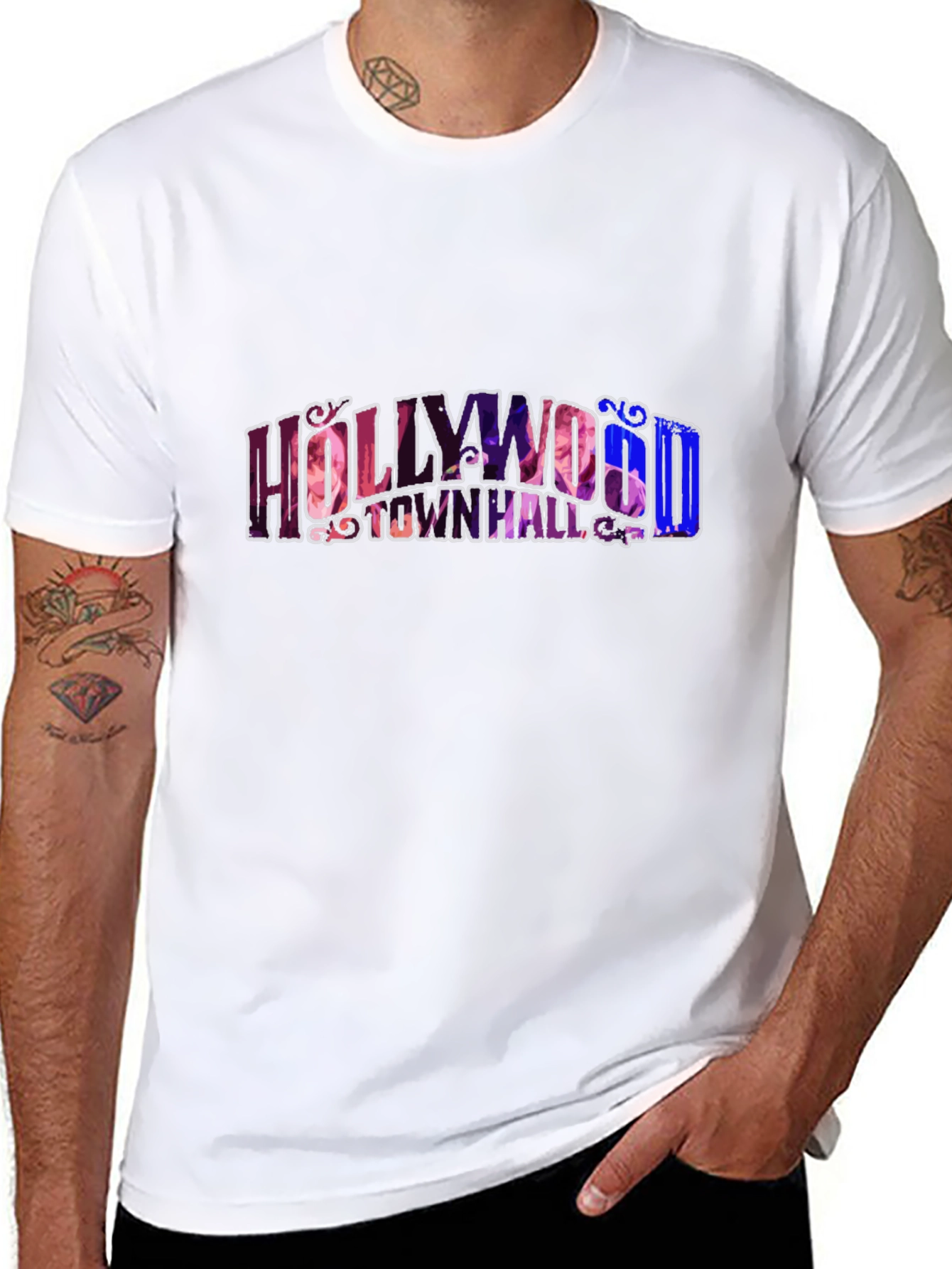 Hollywood Town Hall Black Graphic Tee