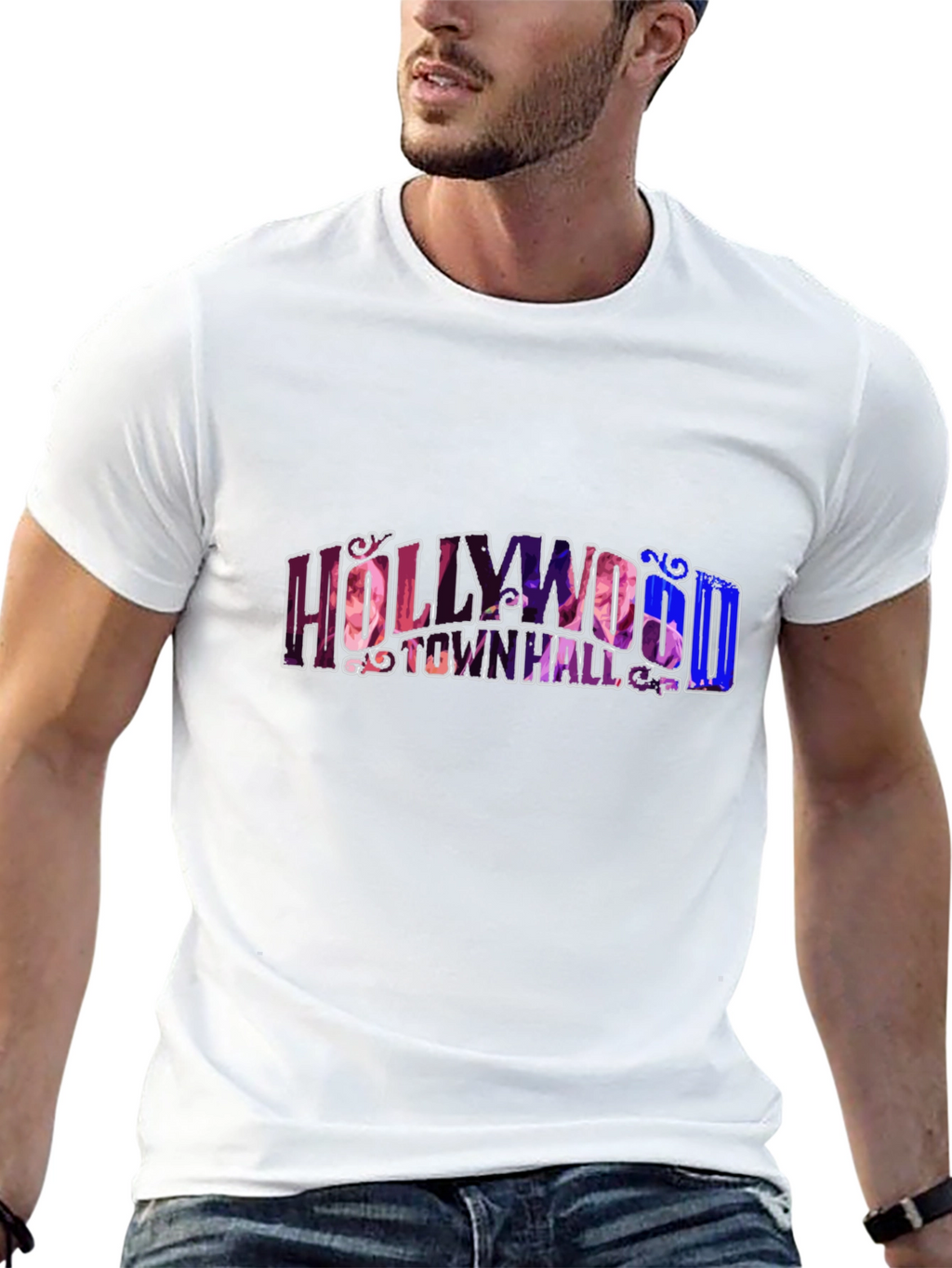 Hollywood Town Hall Black Graphic Tee