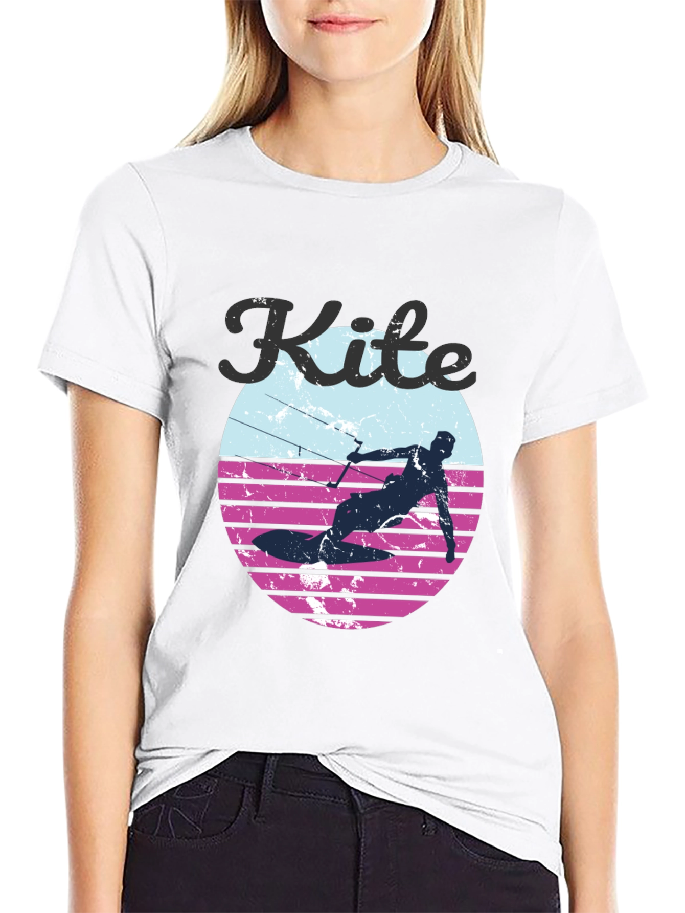 Kite Surfing Retro Graphic Tee