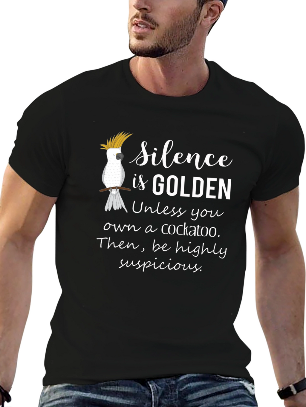 Silence is Golden Cockatoo T-Shirt