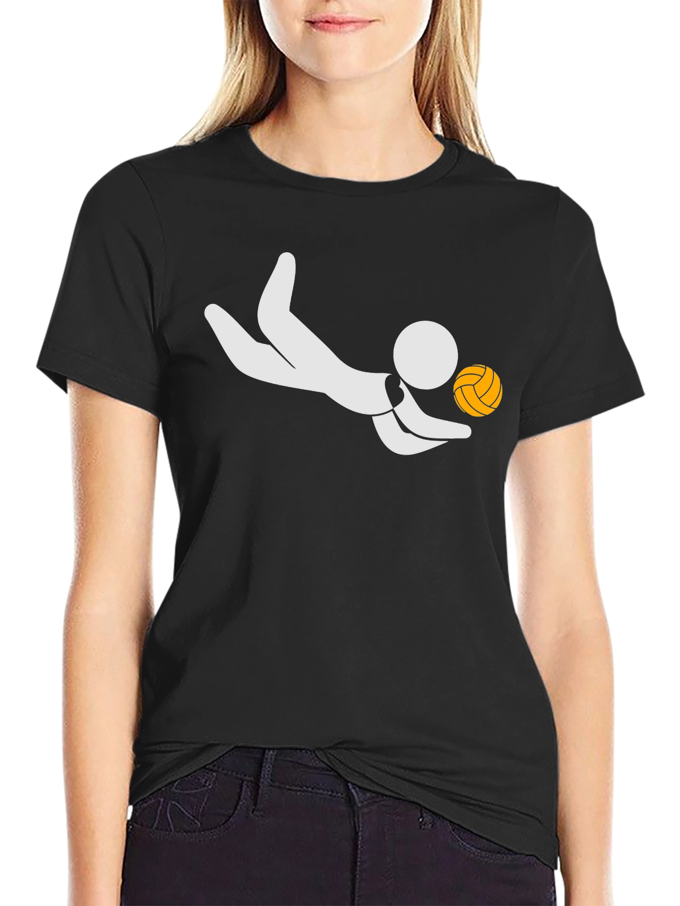 Volleyball Player Graphic T-Shirt
