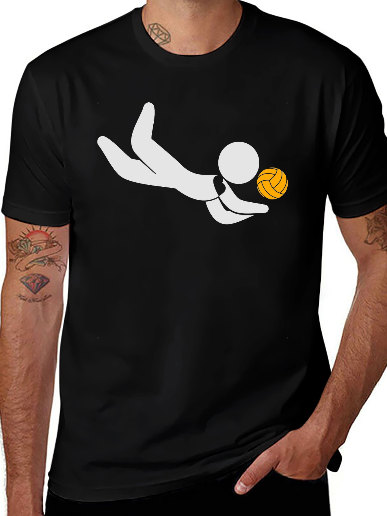 Volleyball Player Graphic T-Shirt