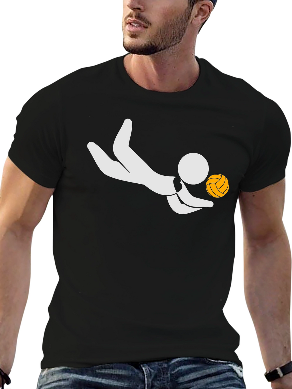 Volleyball Player Graphic T-Shirt