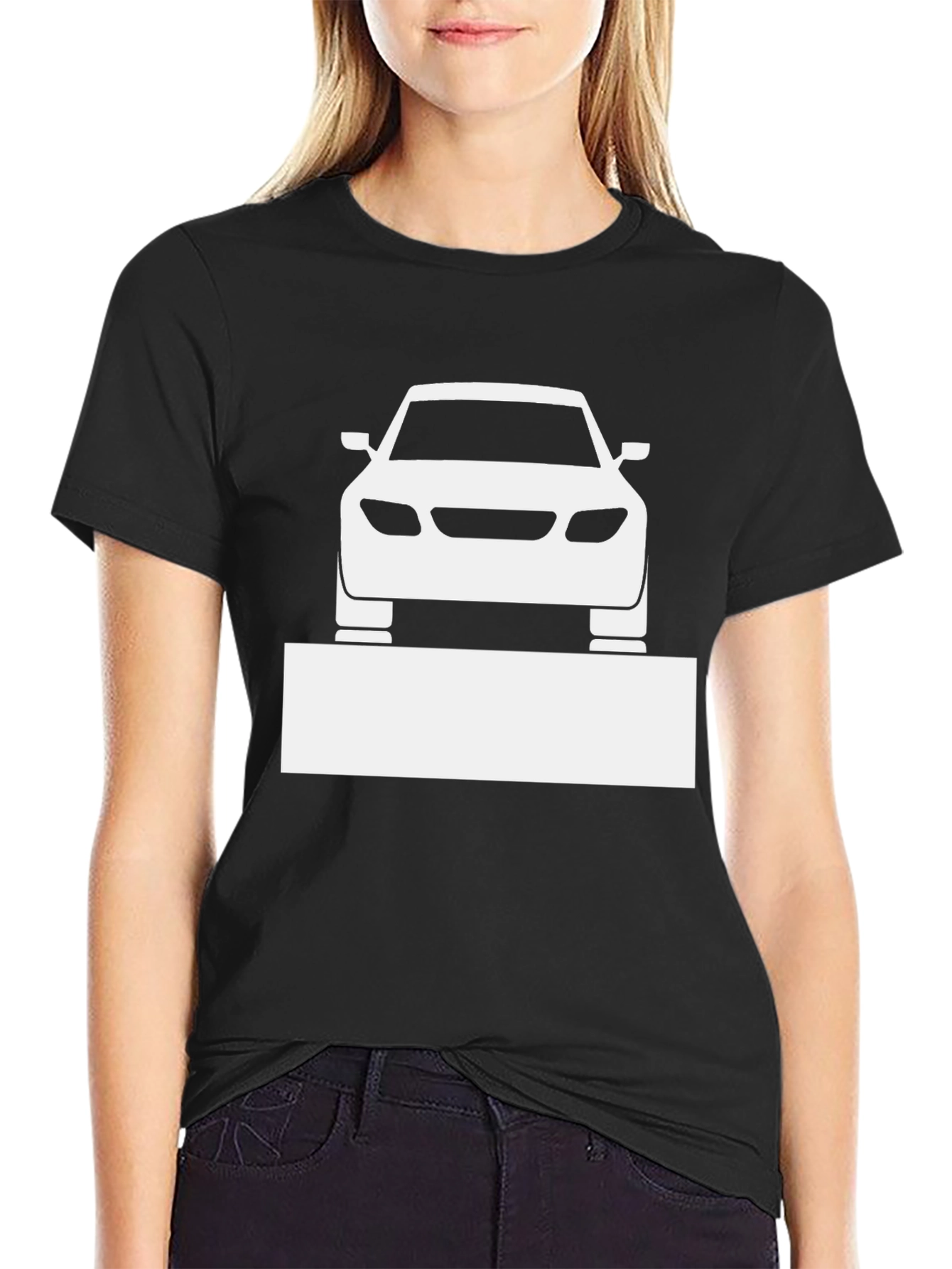 Car Graphic Tee - Black Cotton Blend
