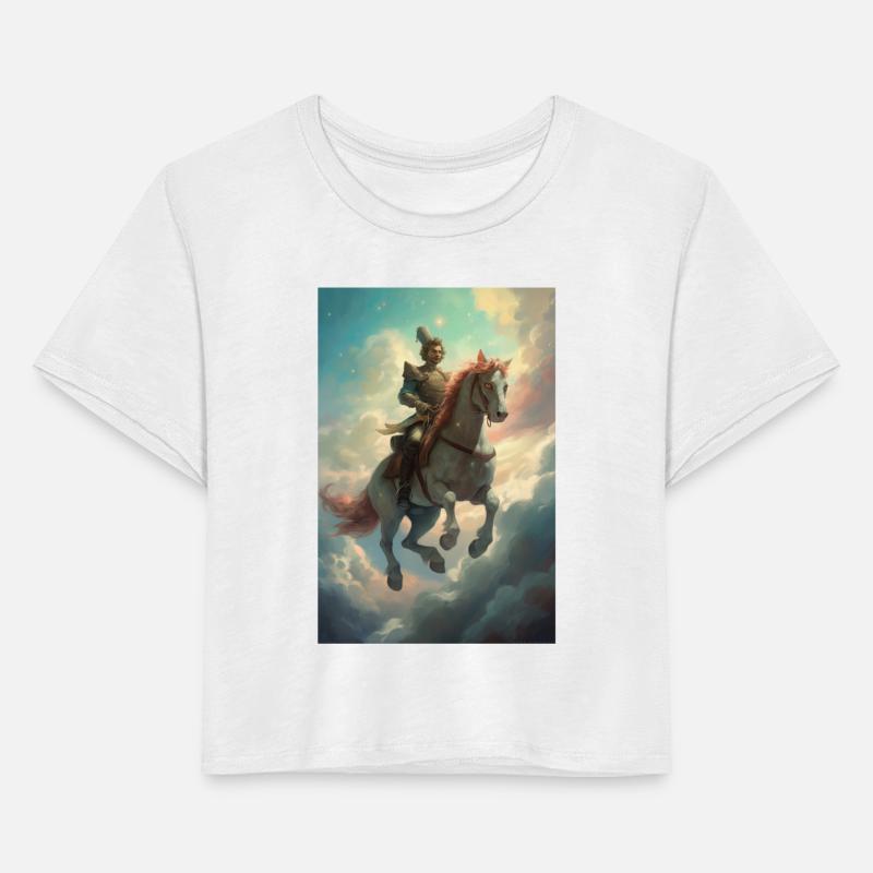 Blue Sky Horse Ride Fantasy Painting