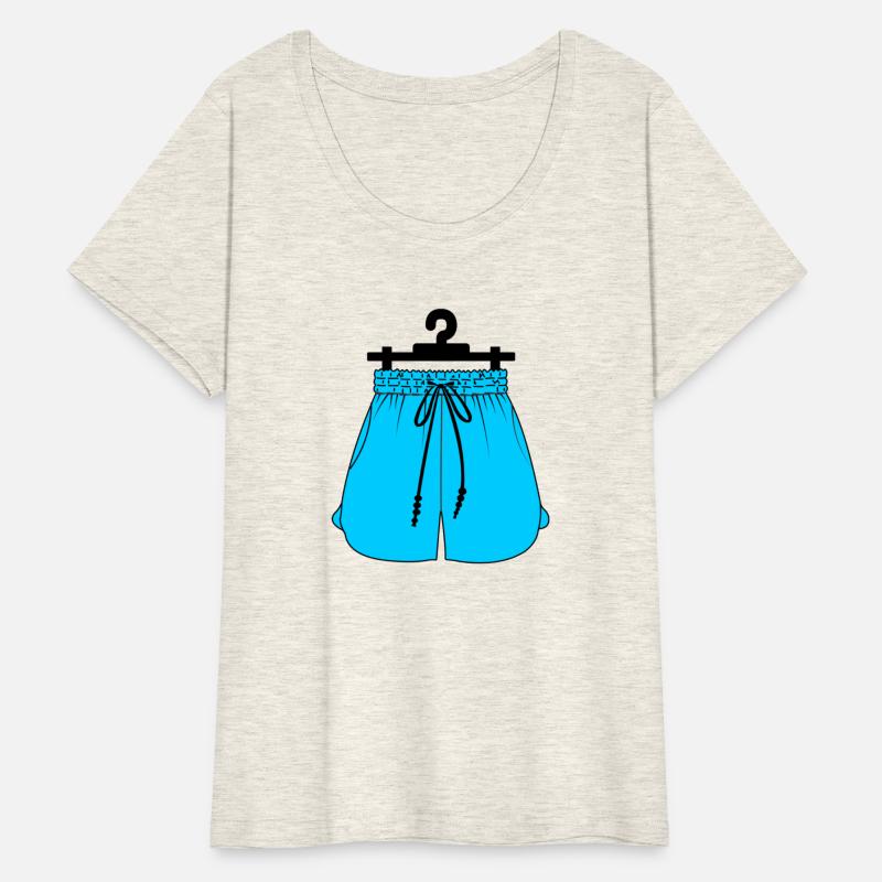 Blue sports shorts or training pants on a clothes