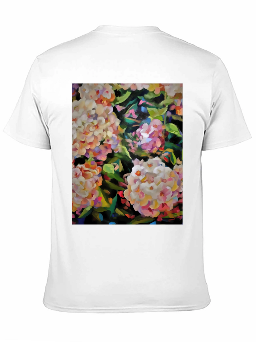Floral Art Graphic Tee - Stylish Black T-Shirt