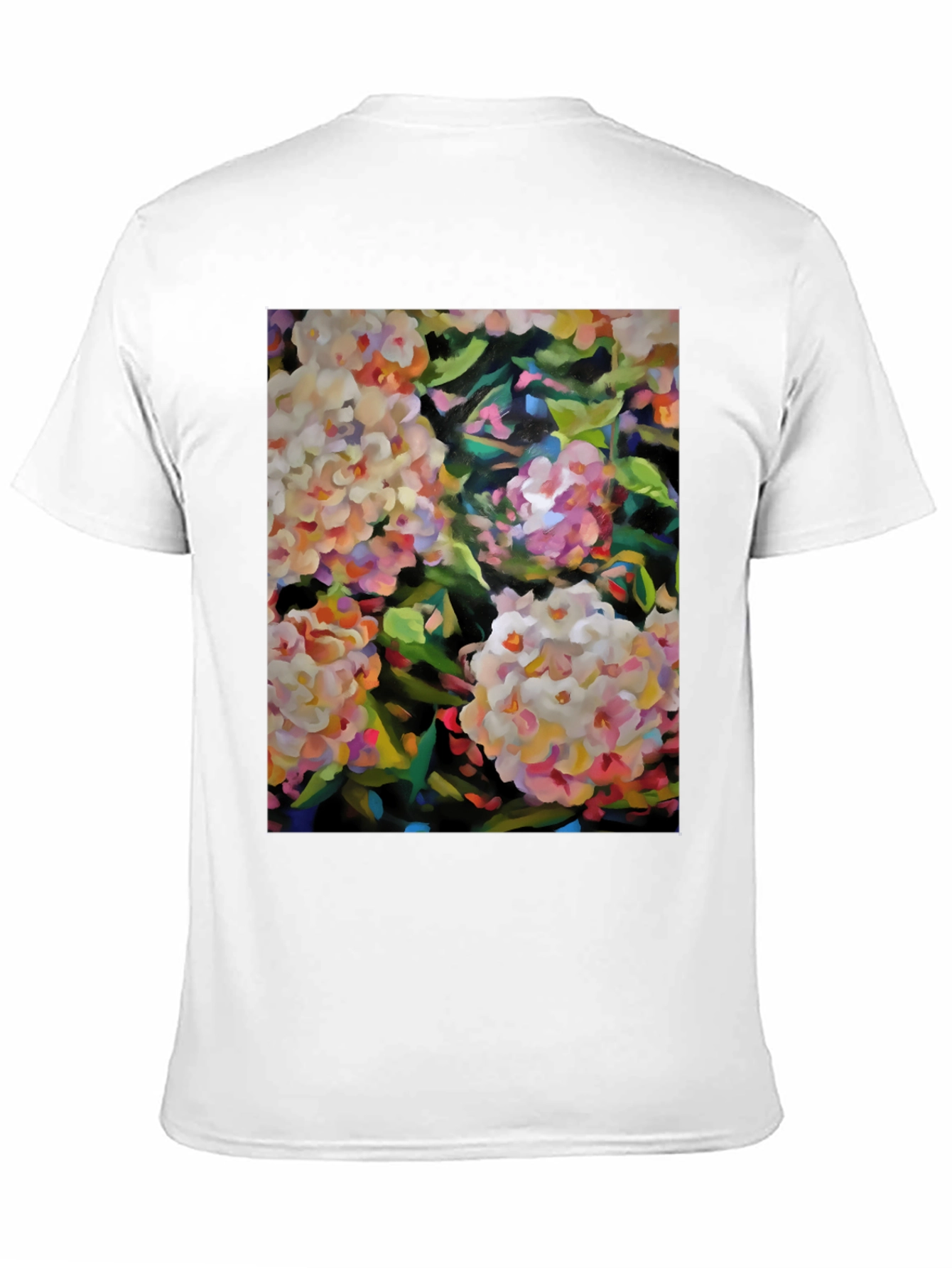 Floral Art Graphic Tee - Stylish Black T-Shirt