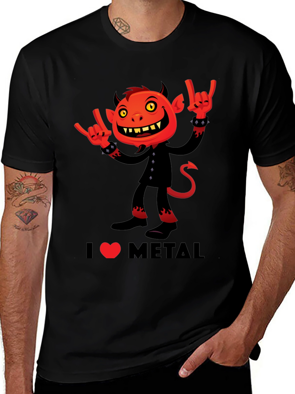 I Heart Metal Devil Graphic Tee