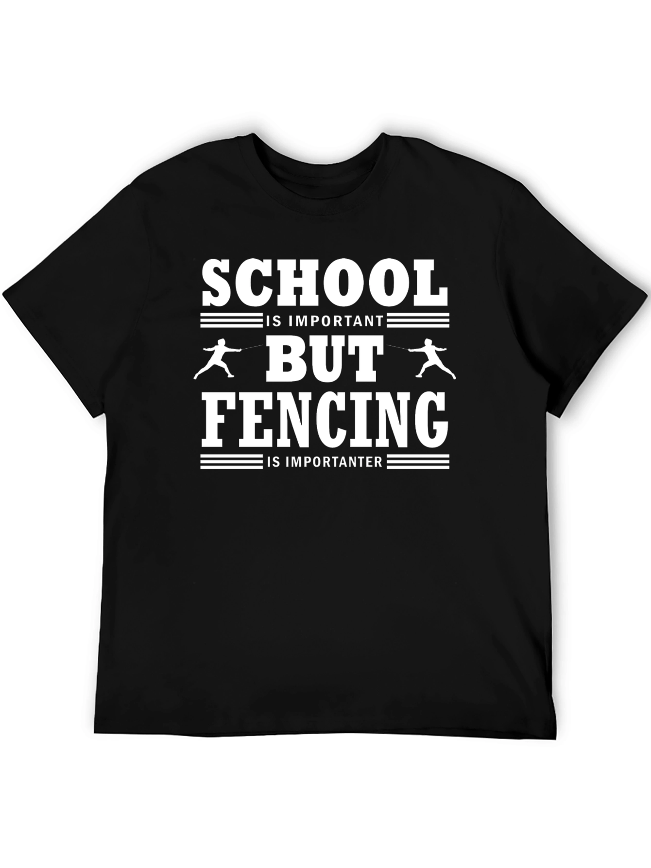 School vs. Fencing T-Shirt - Funny Athlete Tee