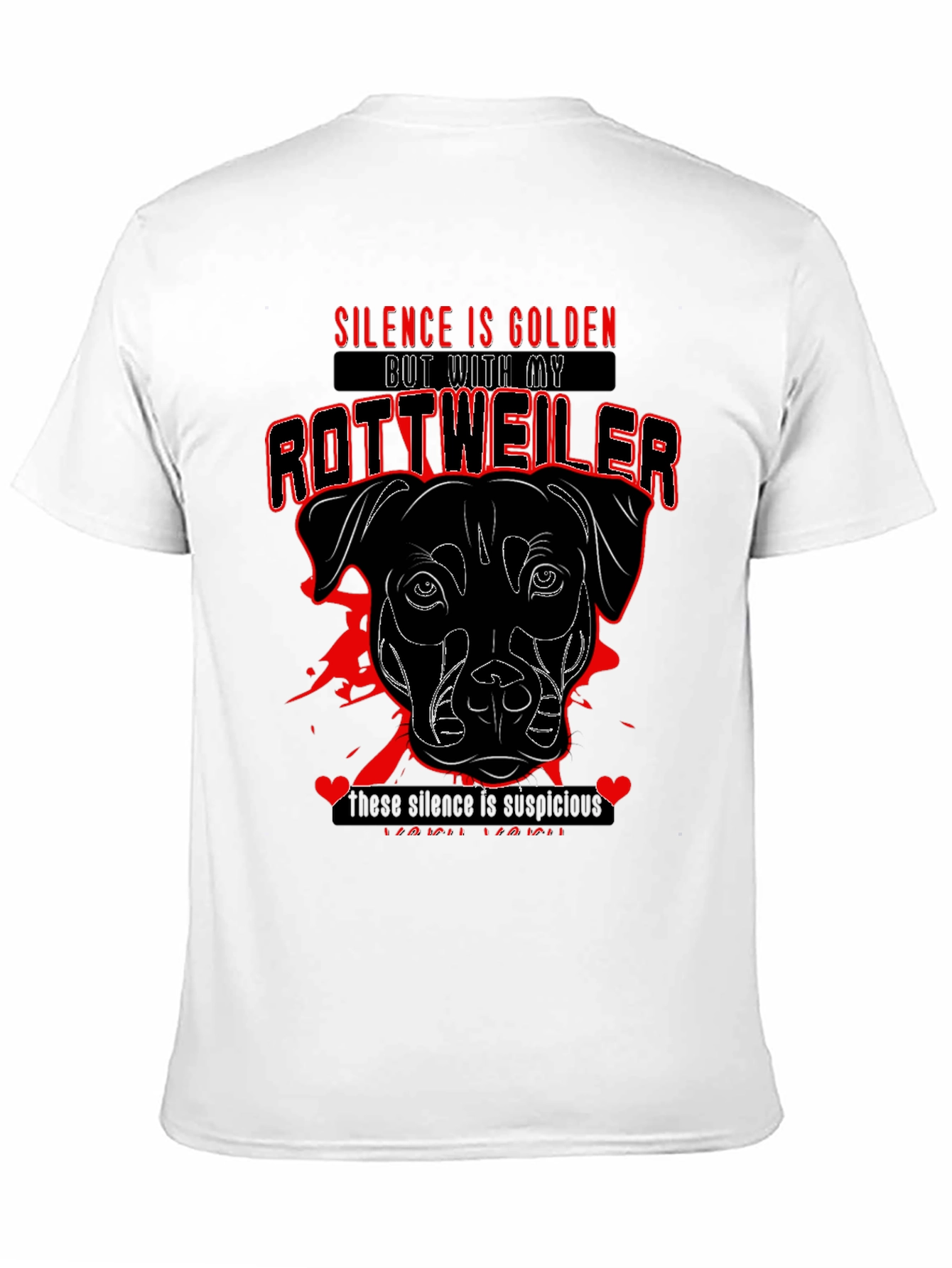 Silence is Golden Rottweiler Graphic Tee