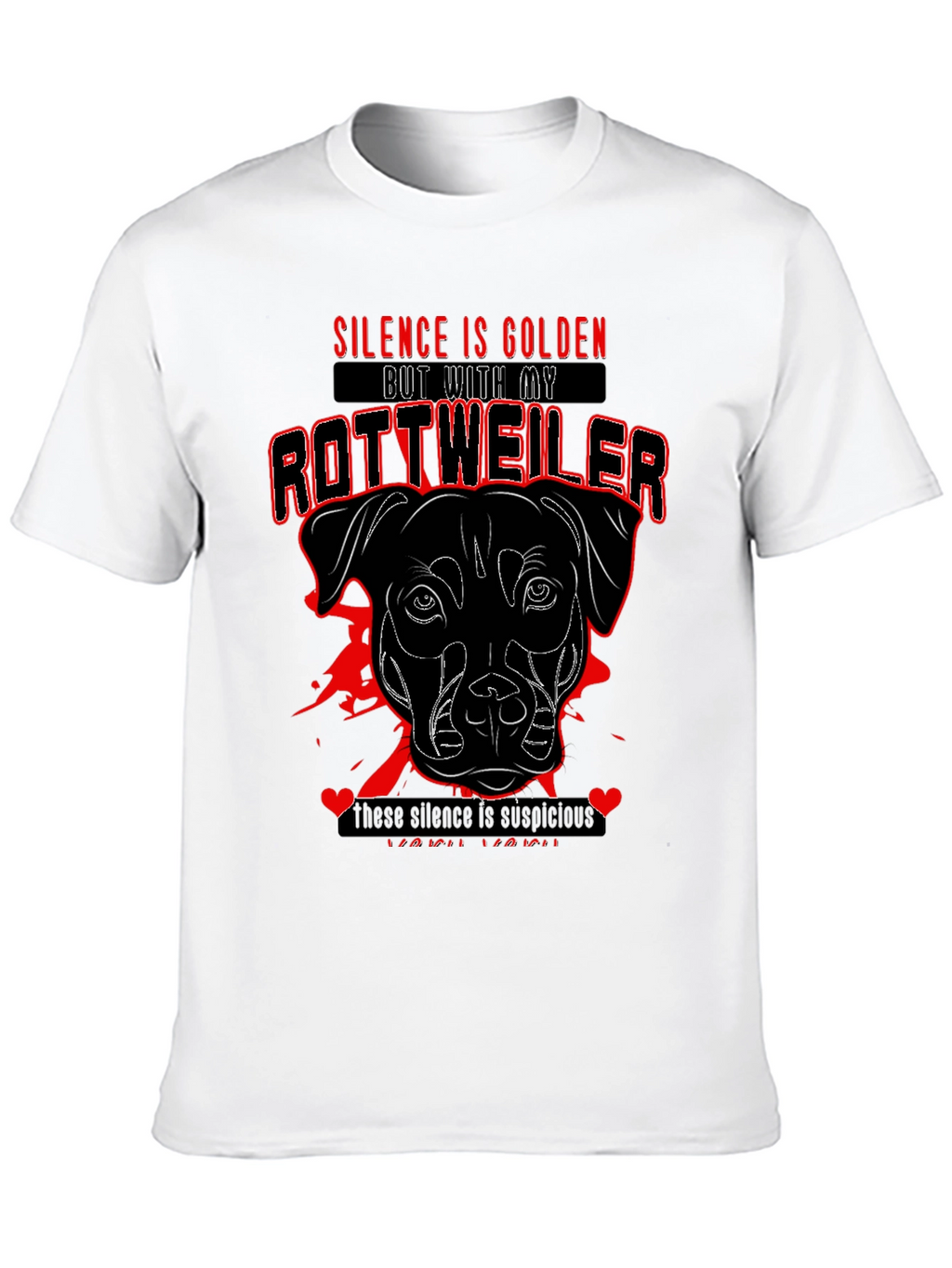 Silence is Golden Rottweiler Graphic Tee
