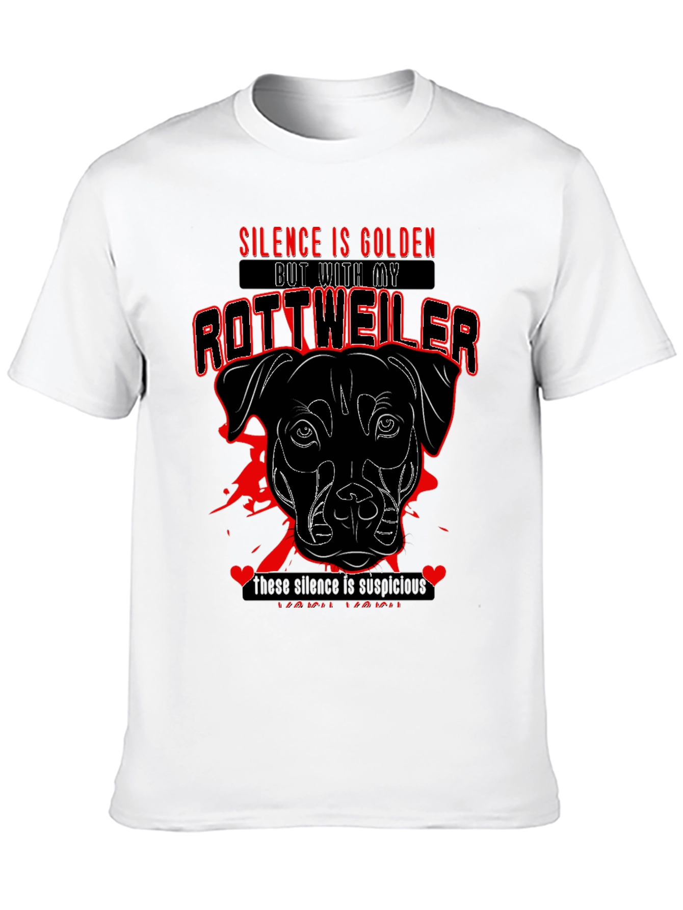 Silence is Golden Rottweiler Graphic Tee