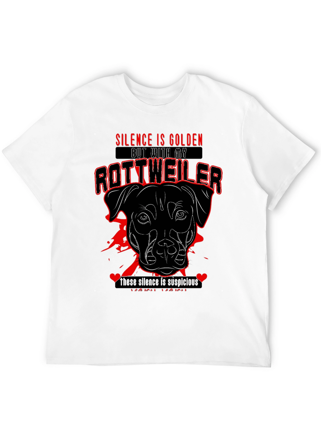 Silence is Golden Rottweiler Graphic Tee
