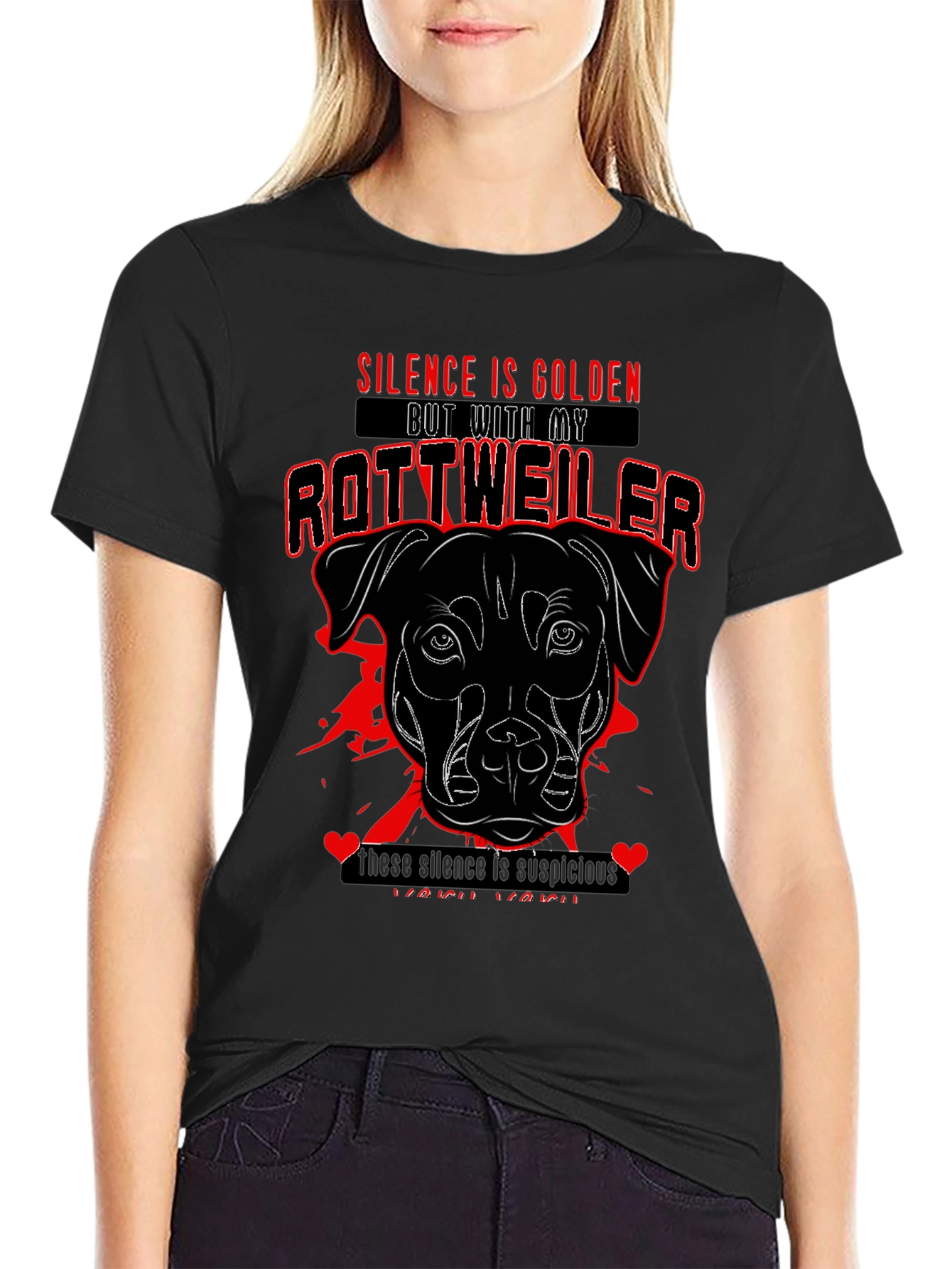 Silence is Golden Rottweiler Graphic Tee