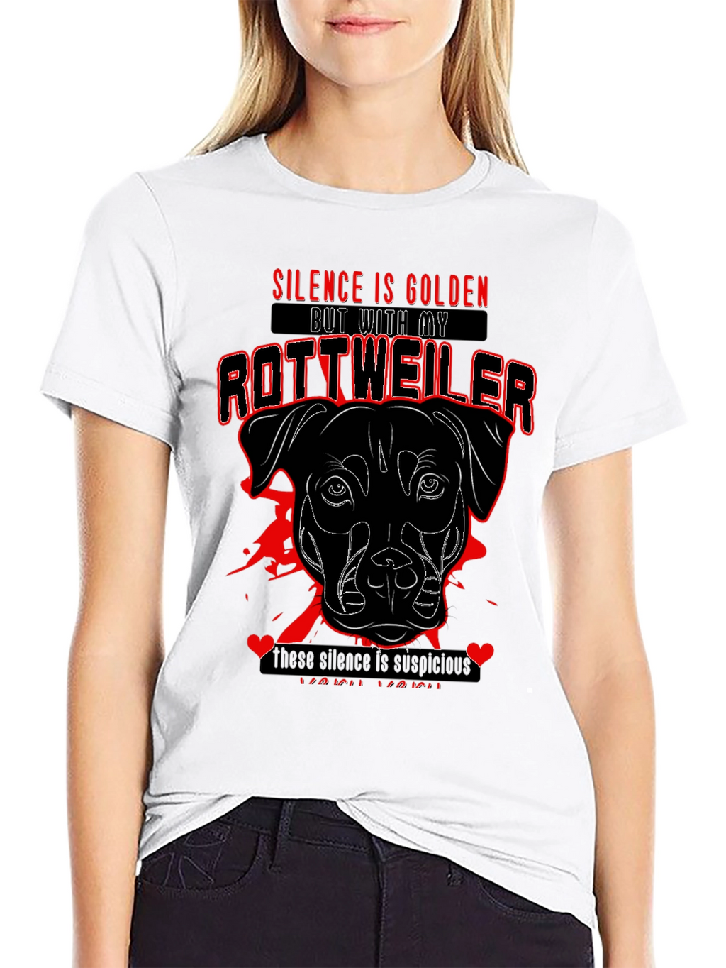 Silence is Golden Rottweiler Graphic Tee