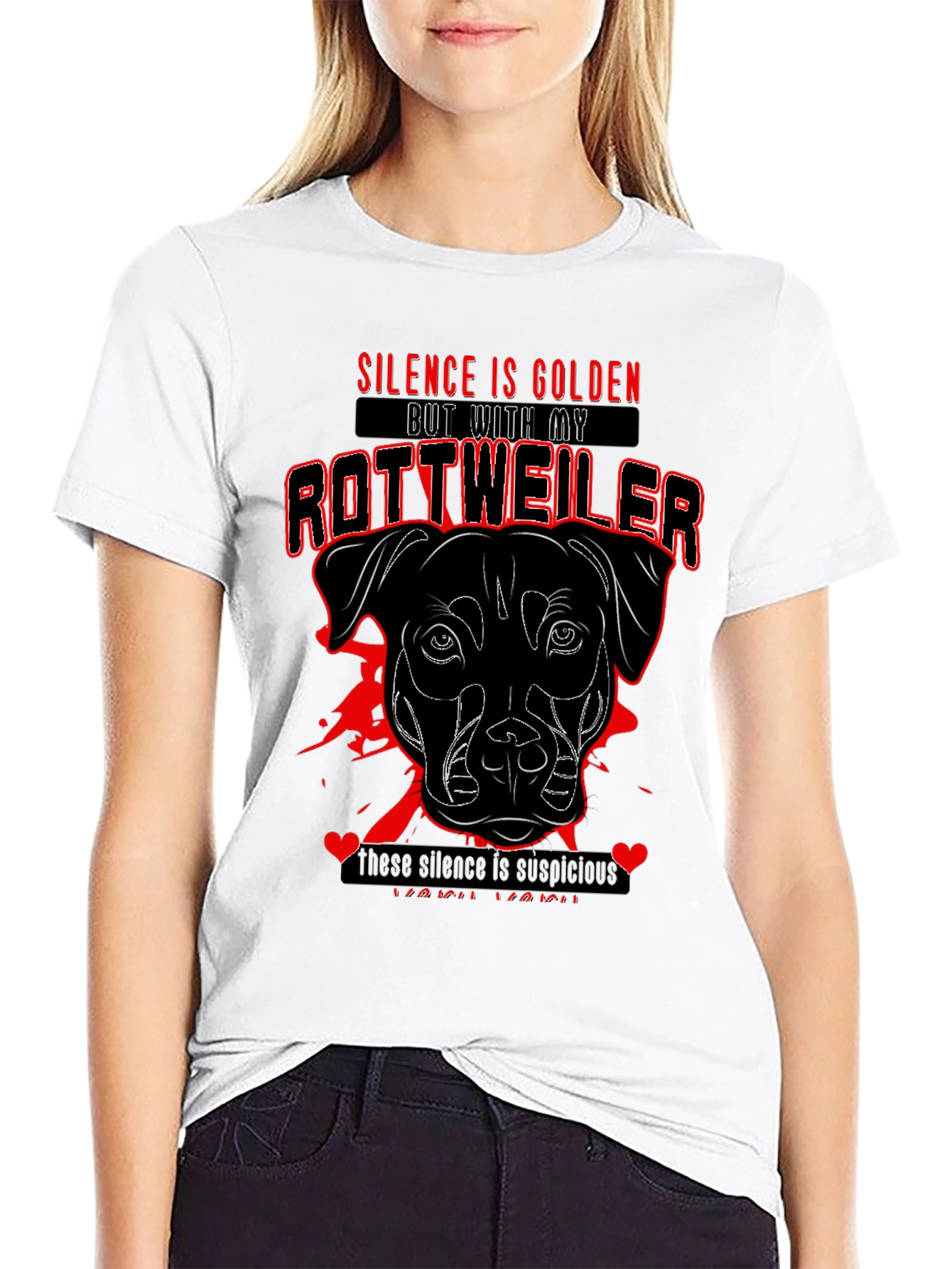 Silence is Golden Rottweiler Graphic Tee