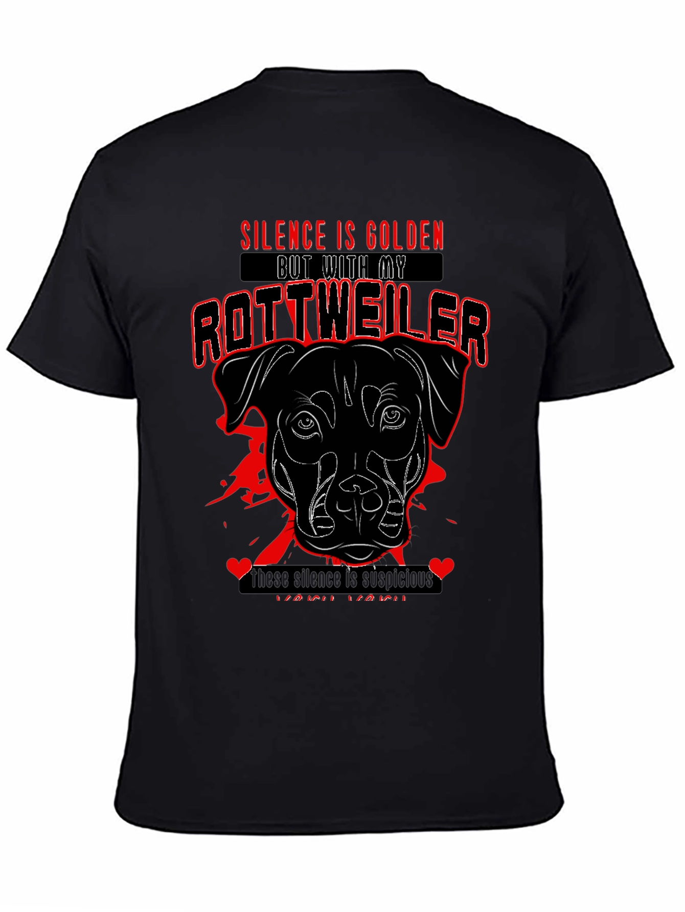 Silence is Golden Rottweiler Graphic Tee